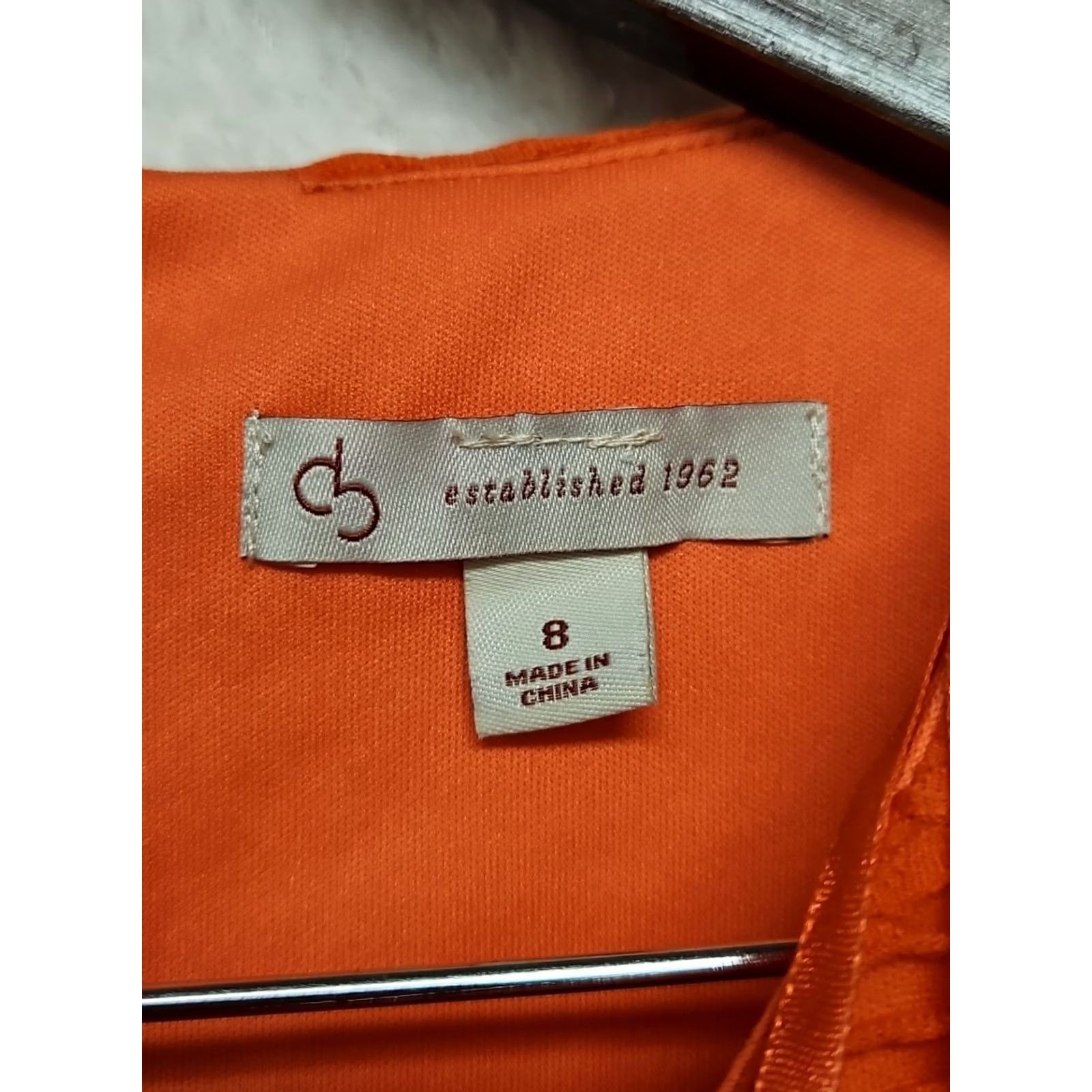 Vintage Dressbarn Orange Lace Sleeveless Fit & Flare Dress Women’s Size 8 Cocktail Party Size M / US 6-8 / IT 42-44 - 4 Thumbnail