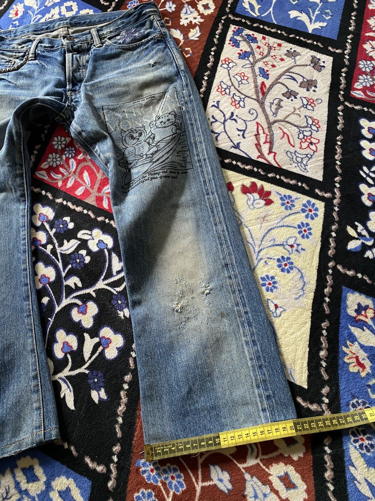 Hysteric Glamour Hysteric Glamour Destroy All Monsters Selvedge Distressed Size US 32 / EU 48 - 20 Thumbnail