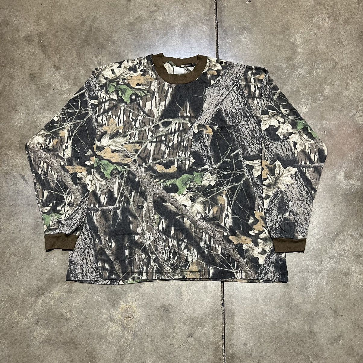 Realtree Vintage 90s RealTree Long Sleeve Shirt Pocket Tee Ringer USA Size US XXL / EU 58 / 5 - 1 Thumbnail