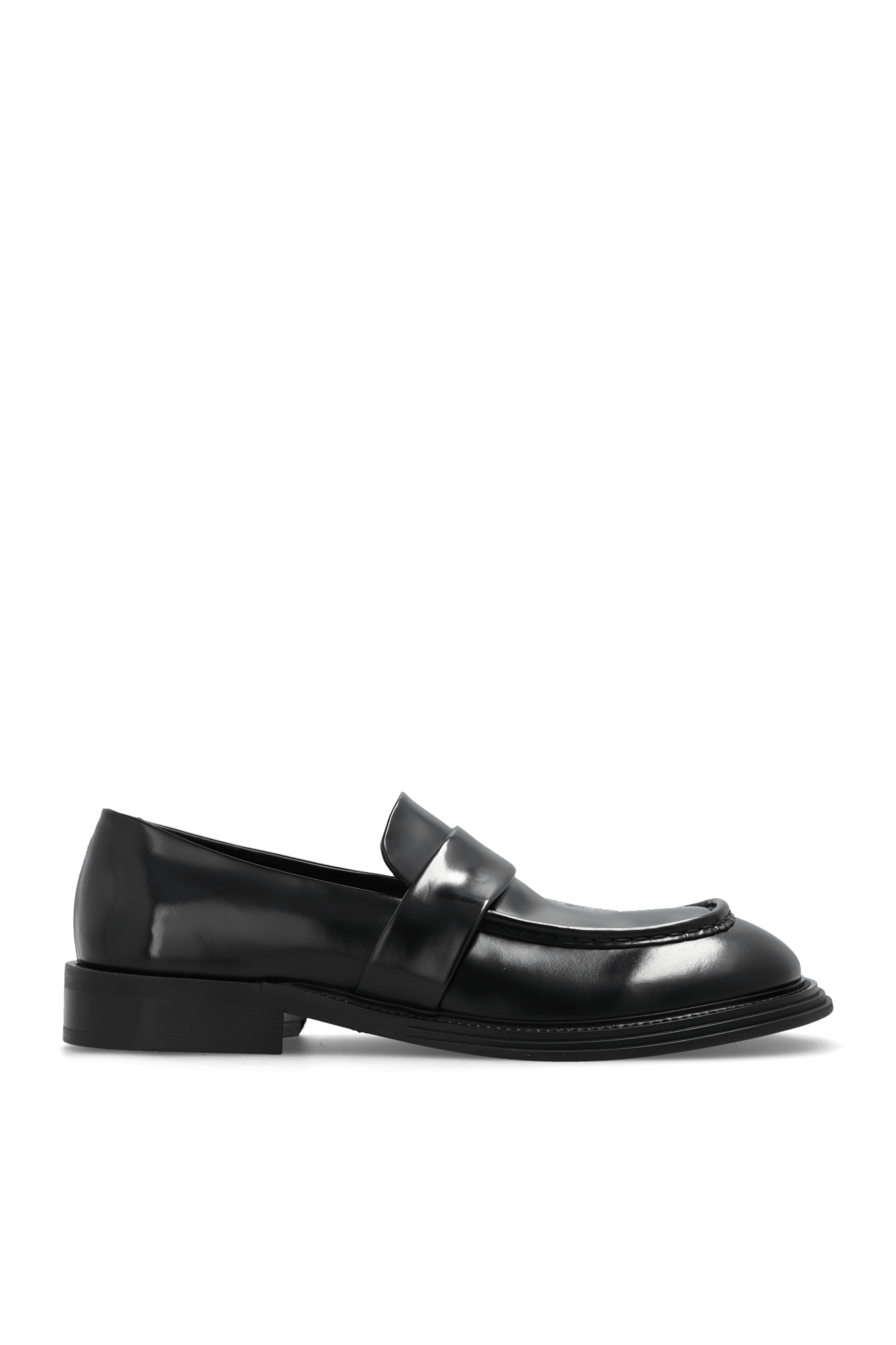 Salvatore Ferragamo o1s1rm0824 Fidele Leather Loafers in Black Size US 12.5 / EU 45-46 - 1 Thumbnail