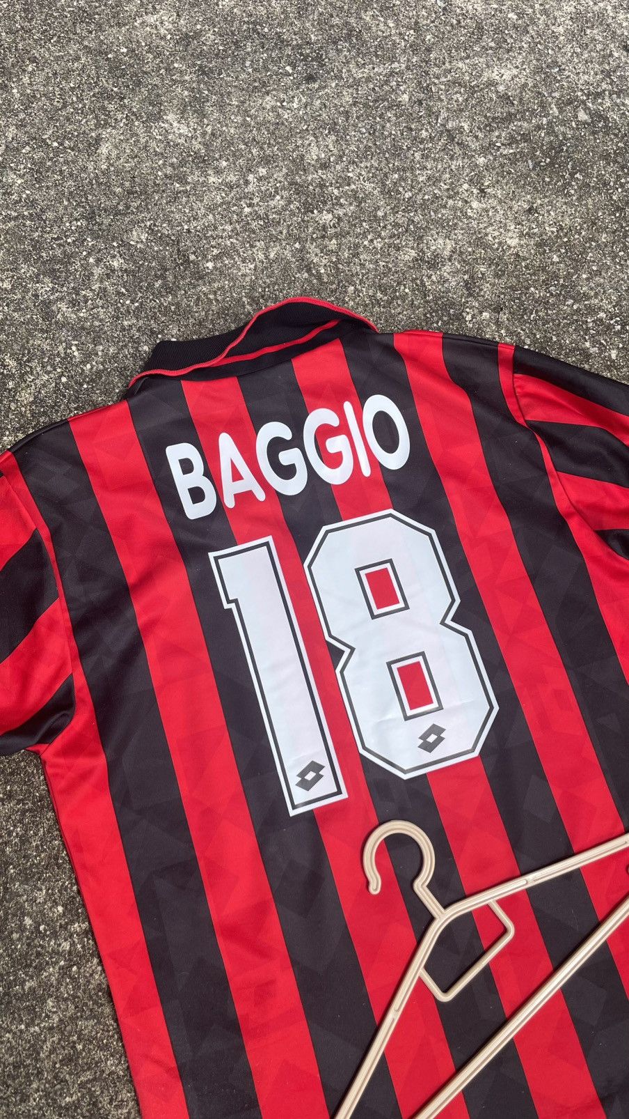 Lotto Sport AC Milan 1995/96 Home – Roberto Baggio #18 Size US XL / EU 56 / 4 - 2 Thumbnail