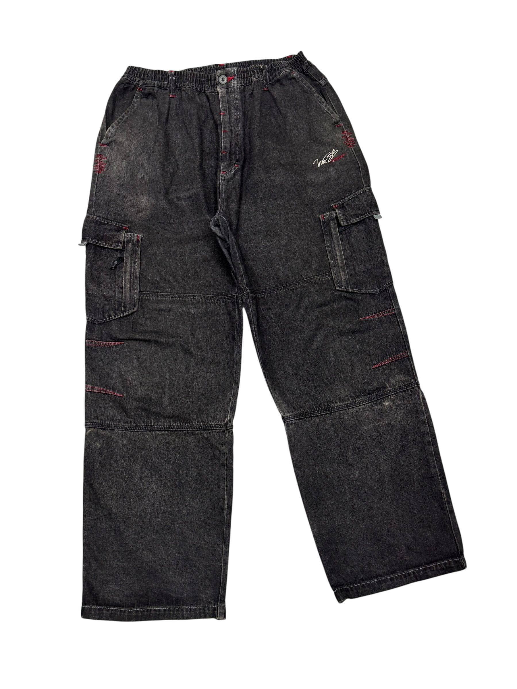 Hysteric Glamour × Undercover Rare Vintage Black Faded Baggy Cargo Pant Multi Pocket Size US 38 / EU 54 - 3 Thumbnail