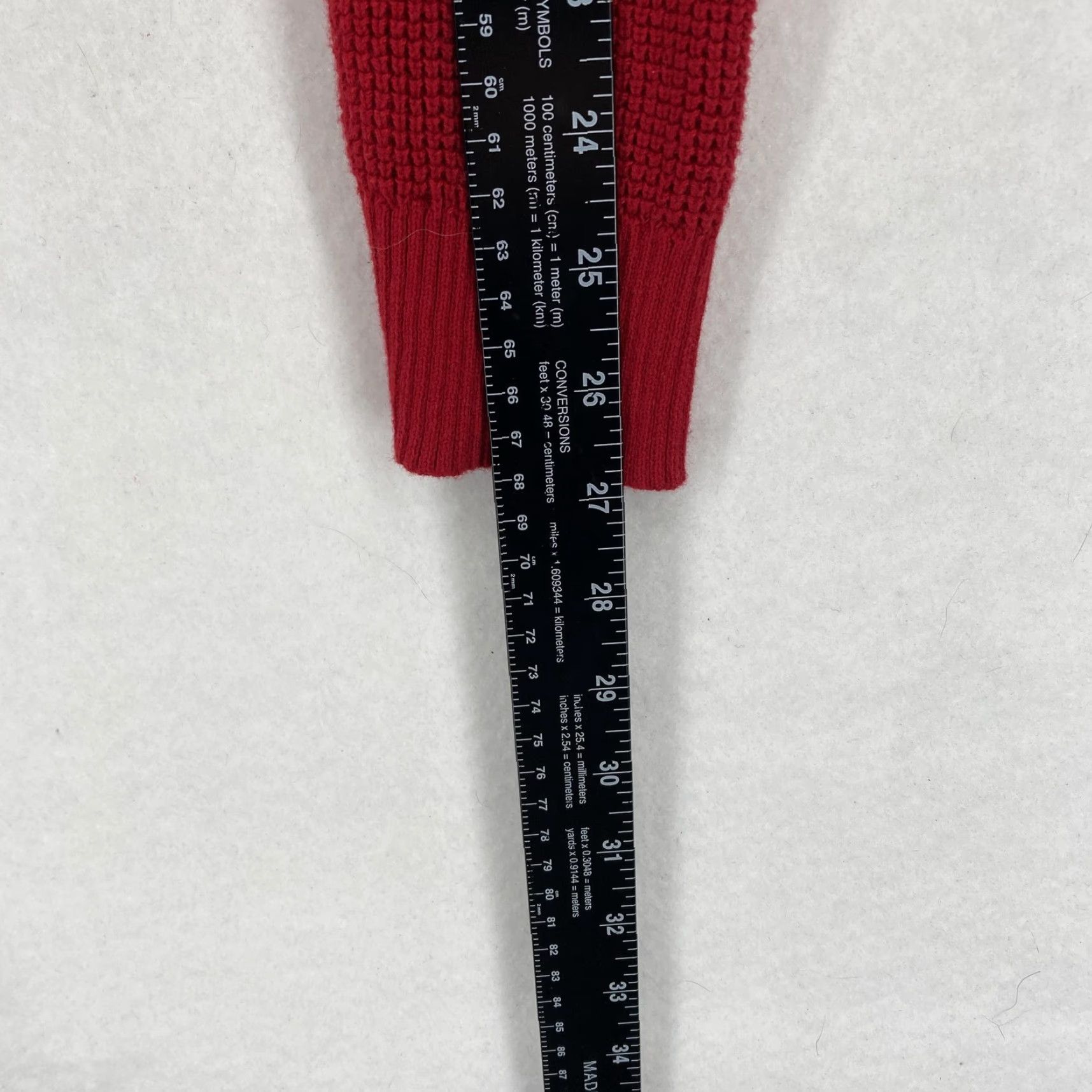 Ralph Lauren VINTAGE Lauren Ralph Lauren Sweater Womens 1X Red Cowl Neck Cotton Waffle Knit Pullover Size XL / US 12-14 / IT 48-50 - 6 Thumbnail