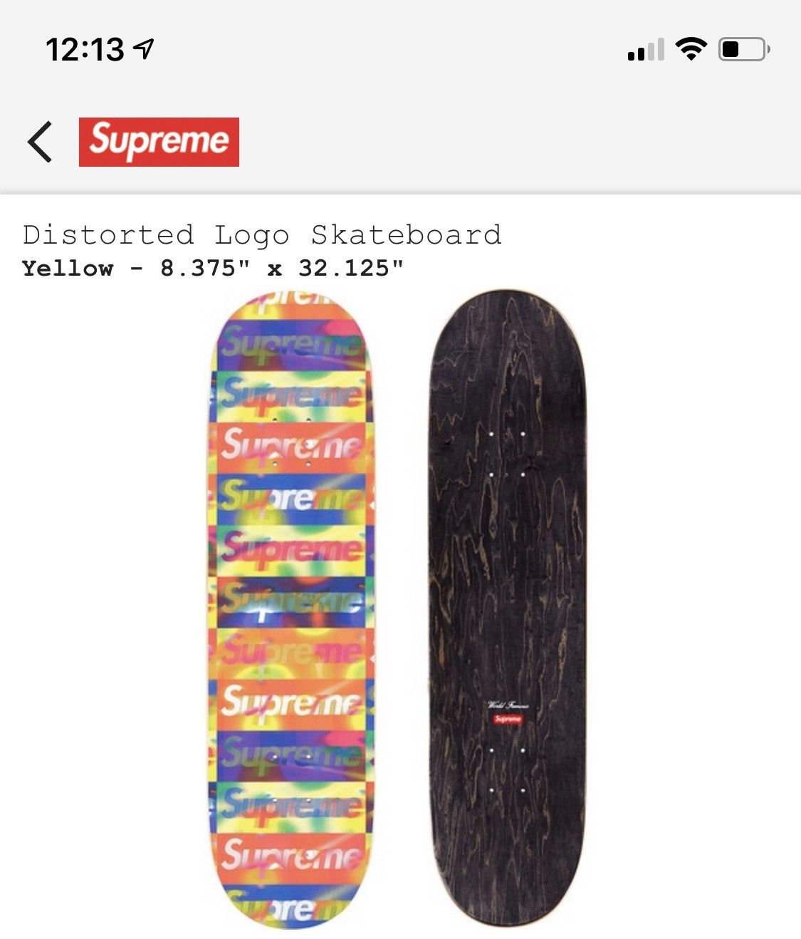 Supreme Supreme Distorted Logo Skateboard Size ONE SIZE - 1 Thumbnail
