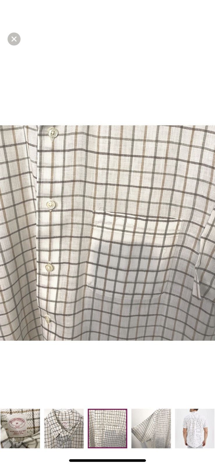 Brooks Brothers BROOKS BROTHERS Irish Linen Original Polo Short Sleeve Plaid Size US M / EU 48-50 / 2 - 5 Thumbnail