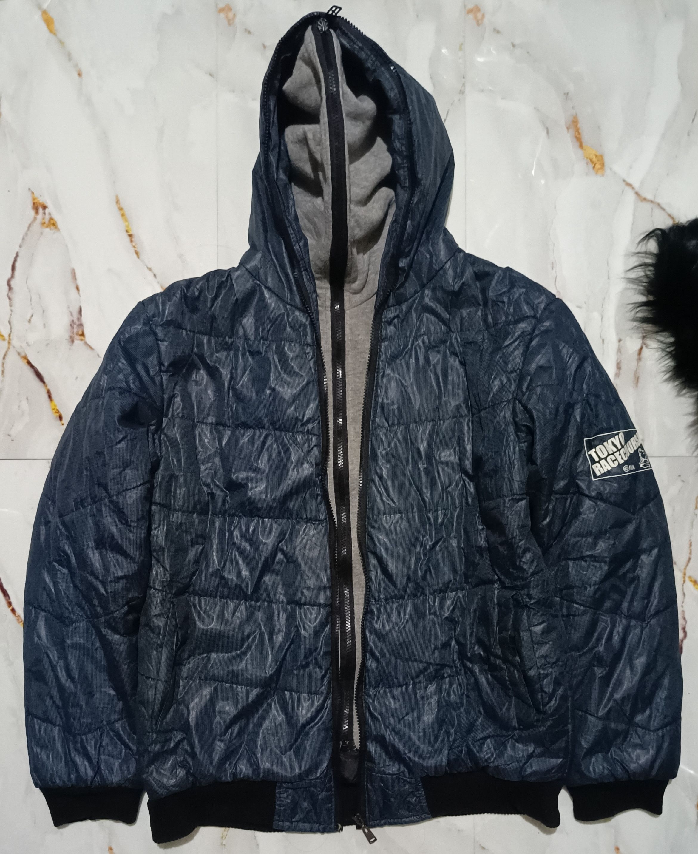 If Six Was Nine Rare Tokyo Double Layer Over Zipper Fur Puffer Blue jacket Size US L / EU 52-54 / 3 - 4 Thumbnail