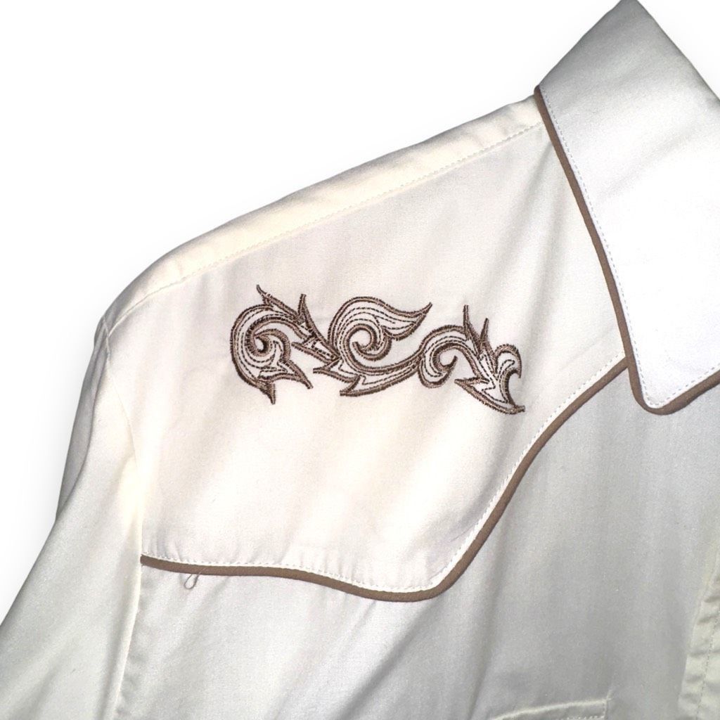 Vintage Patroncito USA Off-White Pearl Snap Cowboy Western Shirt Siz Size US M / EU 48-50 / 2 - 6 Thumbnail