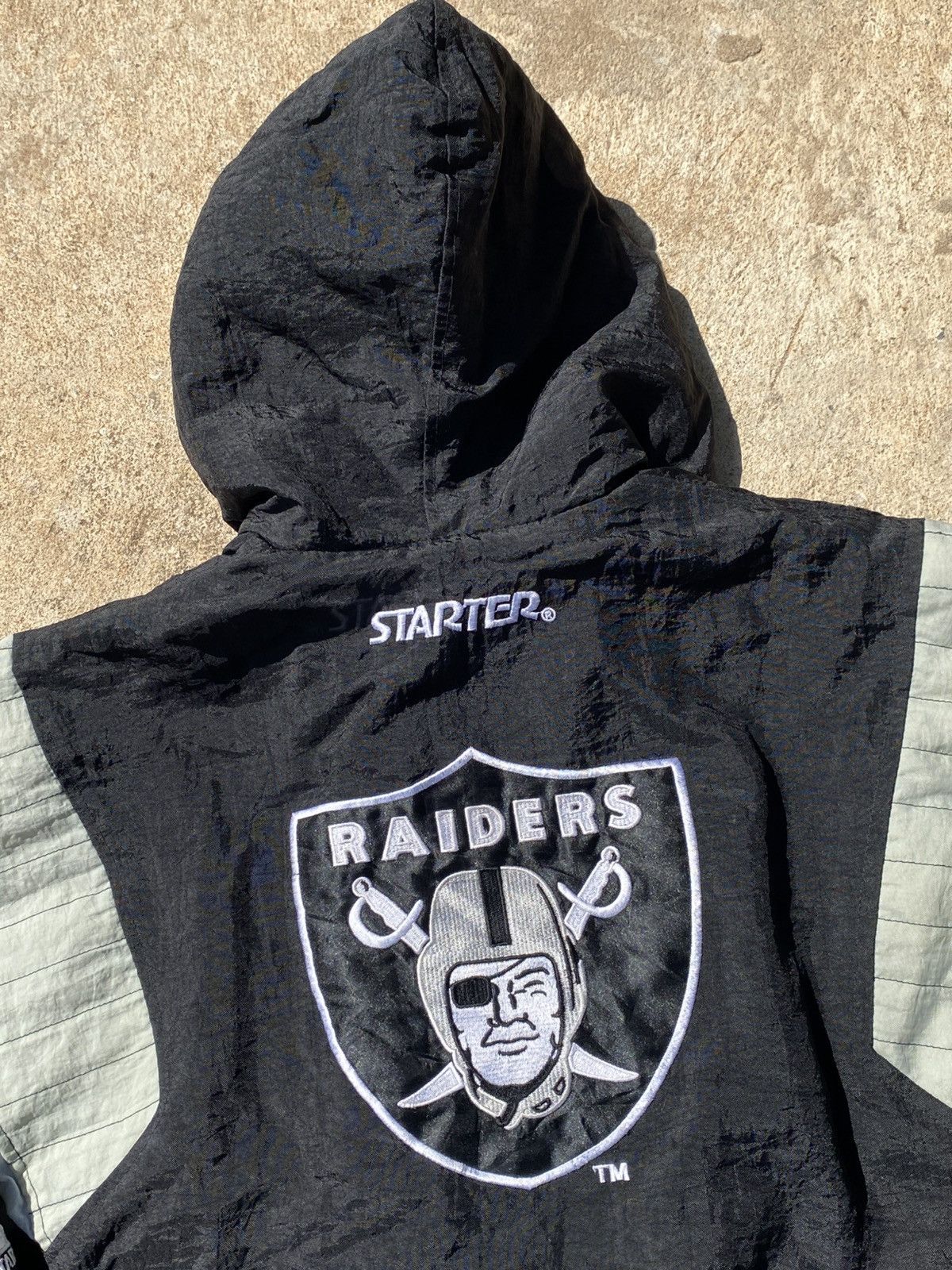 Starter Vintage Oakland Raiders 90s For kids Jacket hoodie Size US XXS / EU 40 - 5 Thumbnail