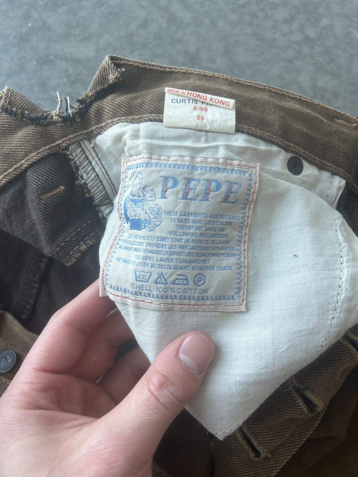 Pepe Jeans × Vintage Vintage 90s Pepe Brown Denim Jeans 30x33 Size US 30 / EU 46 - 8 Thumbnail