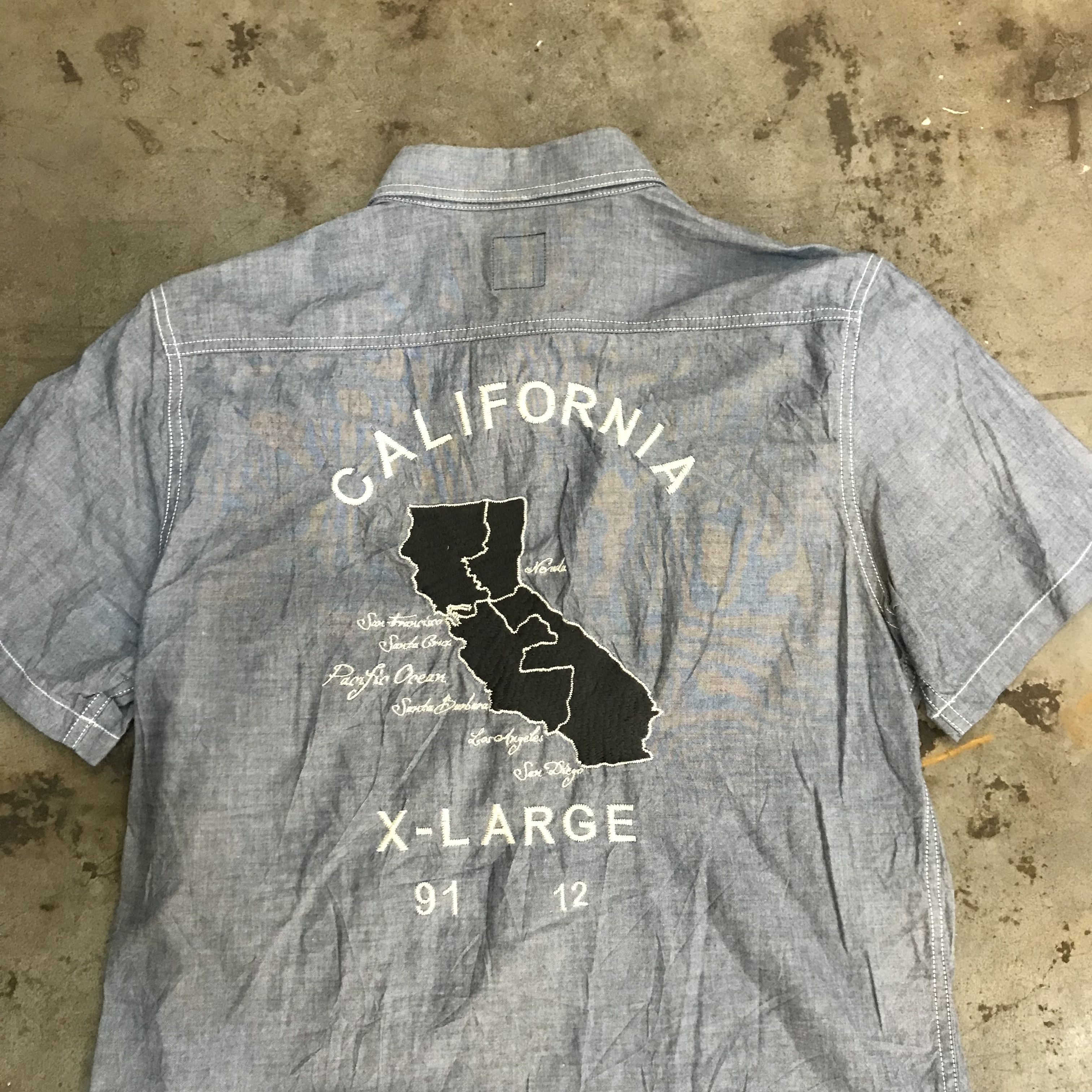 Hysteric Glamour × Xlarge Vintage X Large CPO military Chambray California Shirt Grey Size US M / EU 48-50 / 2 - 11 Thumbnail