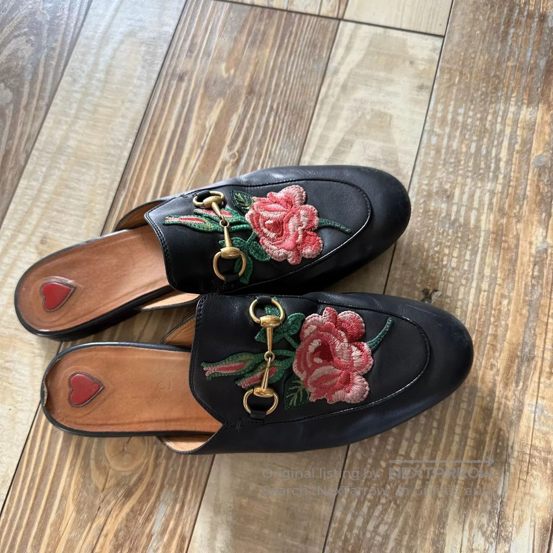 Gucci GUCCI Princetown Leather Slippers. Size US 7 / IT 37 - 6 Thumbnail