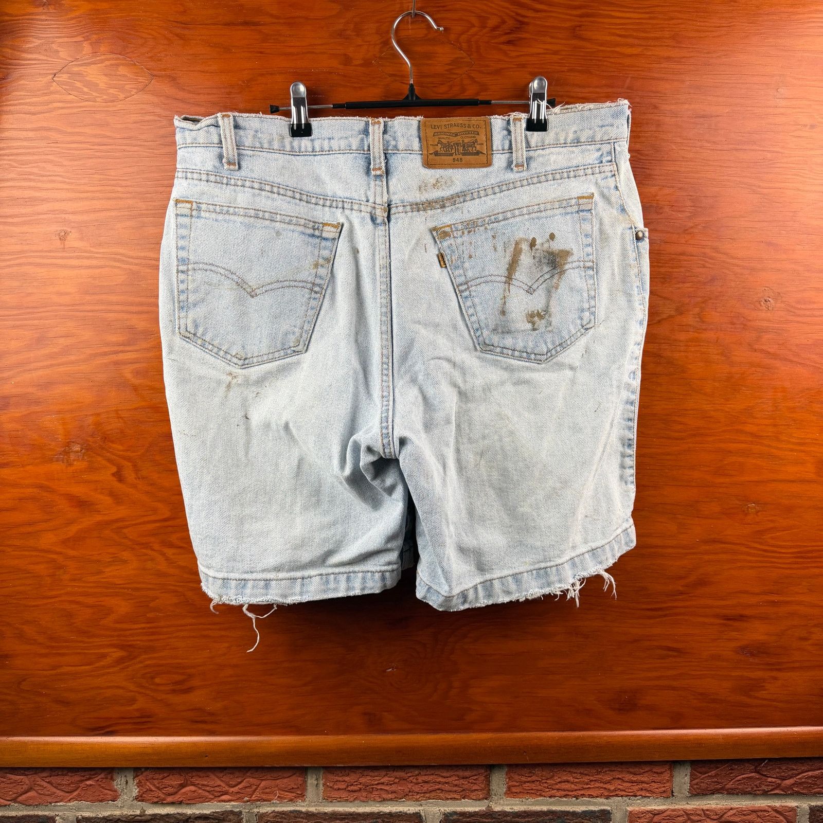 Levi's Vintage Levi's Denim Shorts 545 Light Washed 38" Size US 38 / EU 54 - 1 Thumbnail