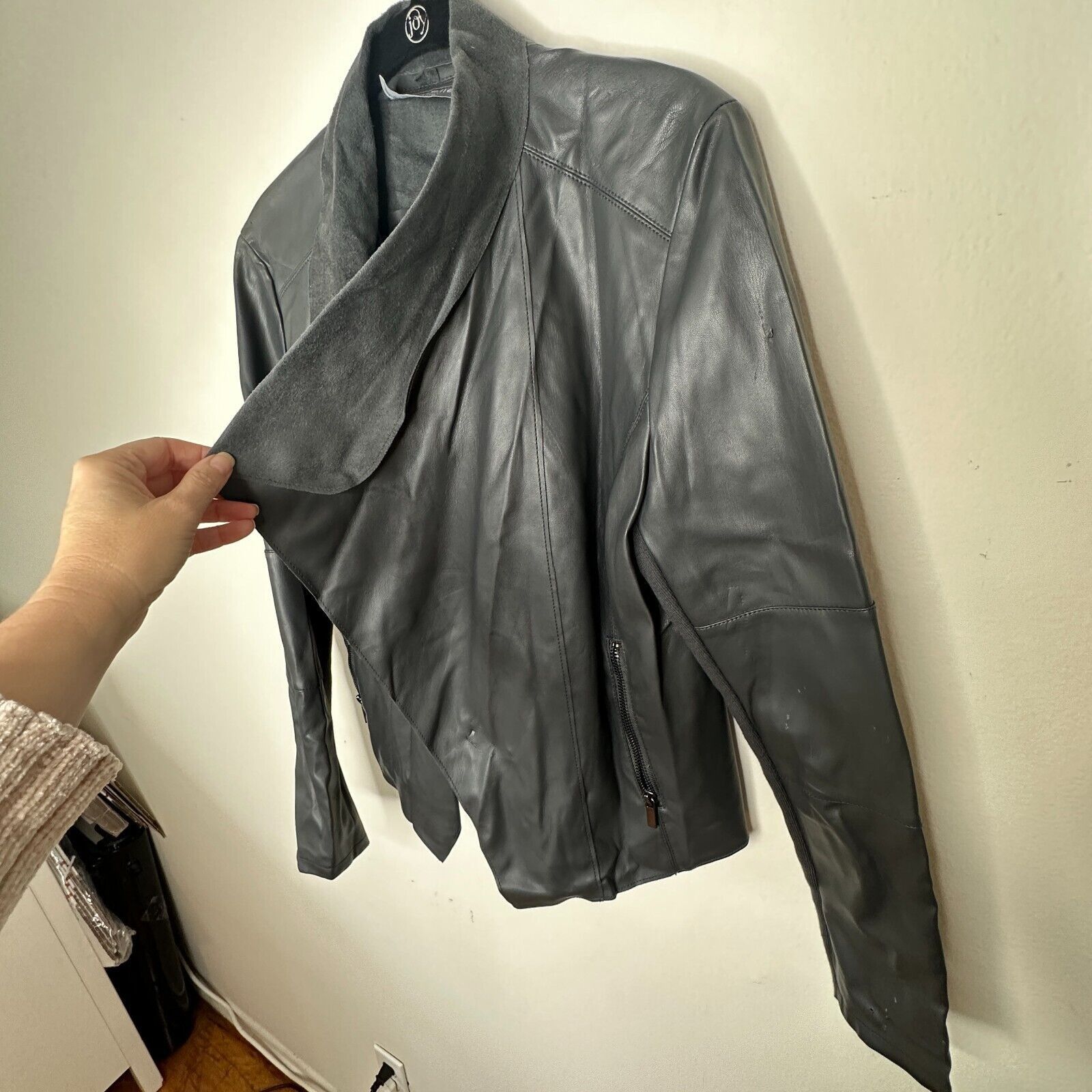 Other Bagatelle Pewter Faux Leather Open Waterfall Jacket Zip M Size M / US 6-8 / IT 42-44 - 6 Thumbnail