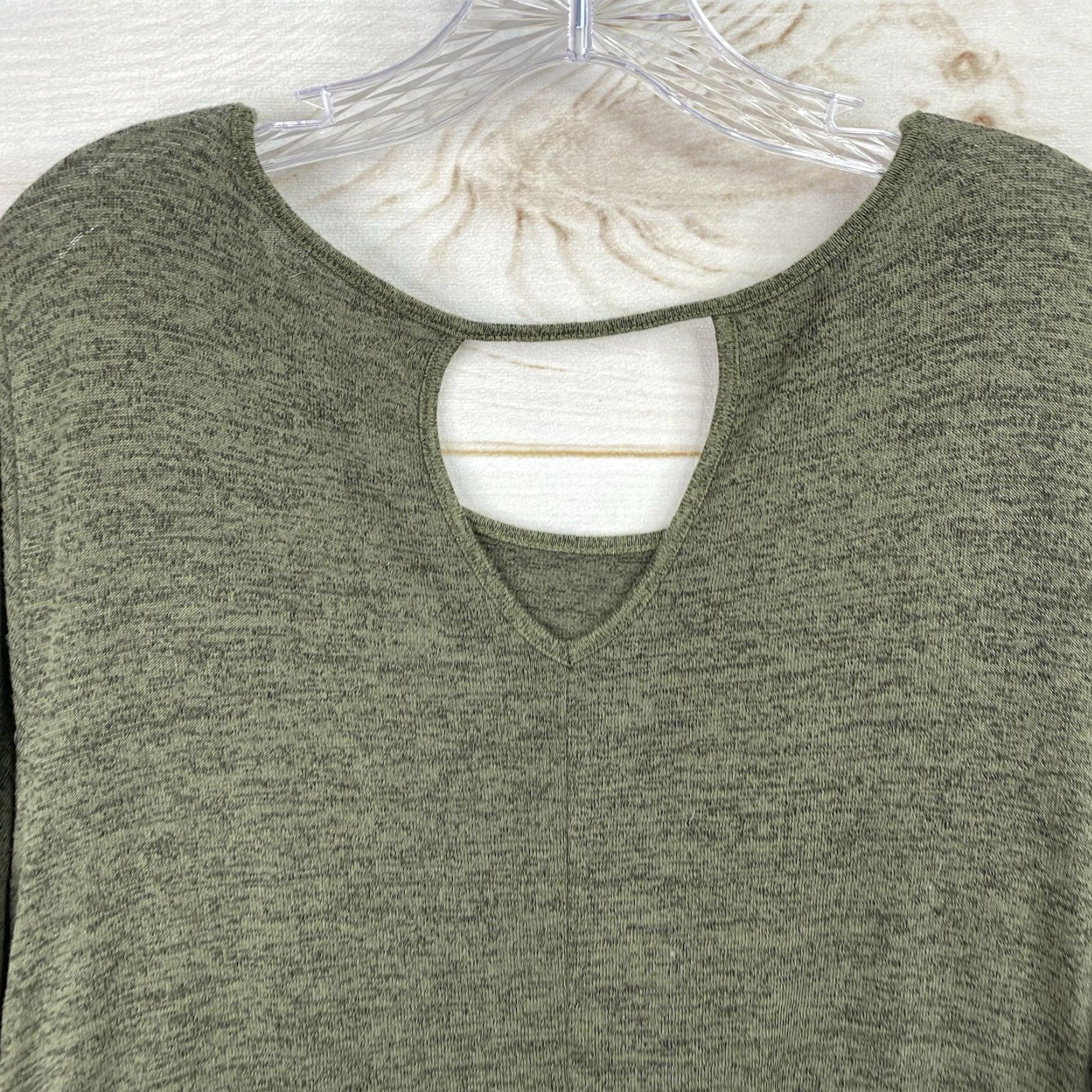 Vintage Maurices Tunic Blouse 1X Green Space Dye Knit Pockets Stretch Relaxed Size XL / US 12-14 / IT 48-50 - 7 Thumbnail