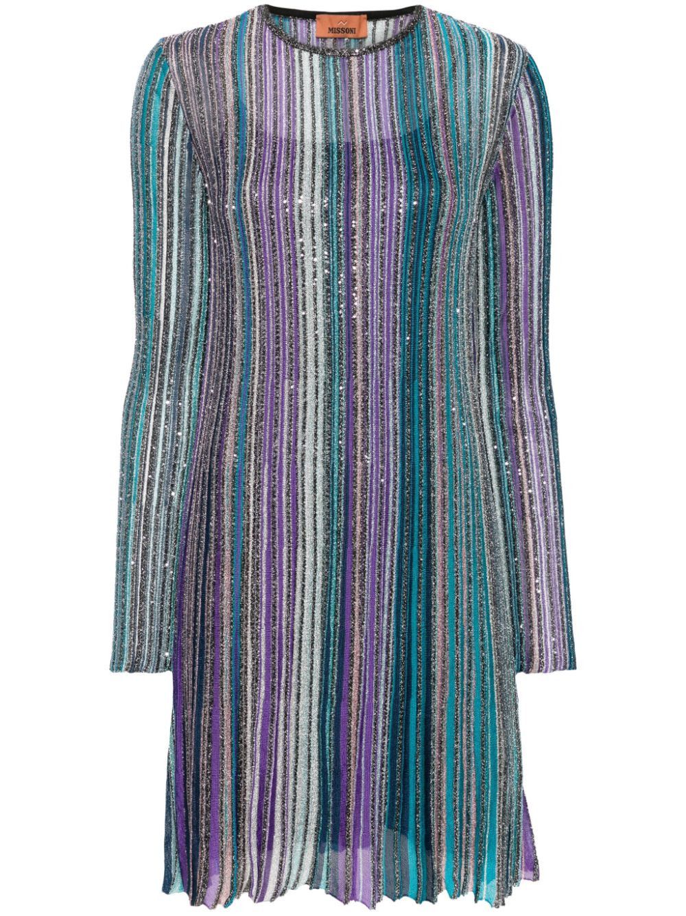 Missoni STRIPED SHORT DRESS Size S / US 4 / IT 40 - 1 Thumbnail