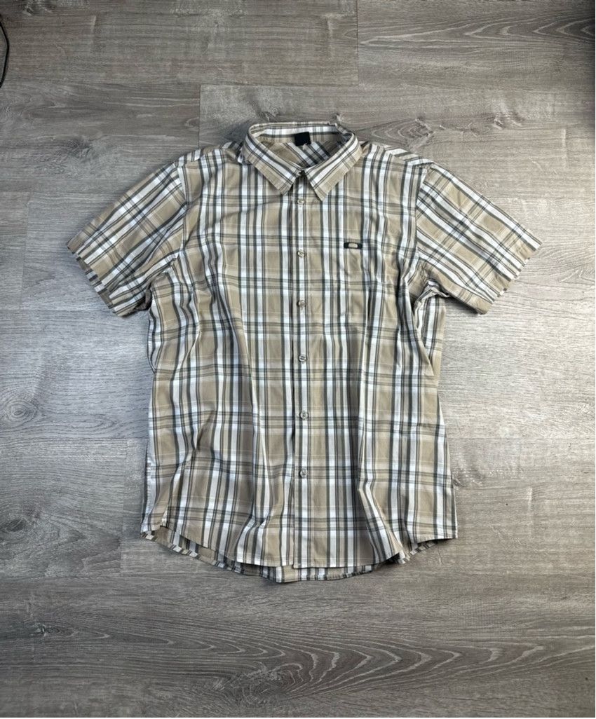 Oakley Vintage Oakley Plaid Button Down Shirt XL Beige Size US XL / EU 56 / 4 - 2 Thumbnail