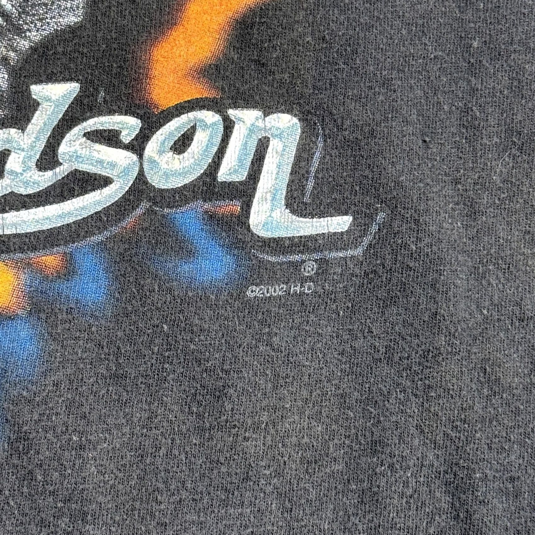 Harley Davidson VINTAGE Harley-Davidson Shirt Mens XL Black Eagle Flame Graphic Biker 2000s Size US XL / EU 56 / 4 - 3 Thumbnail