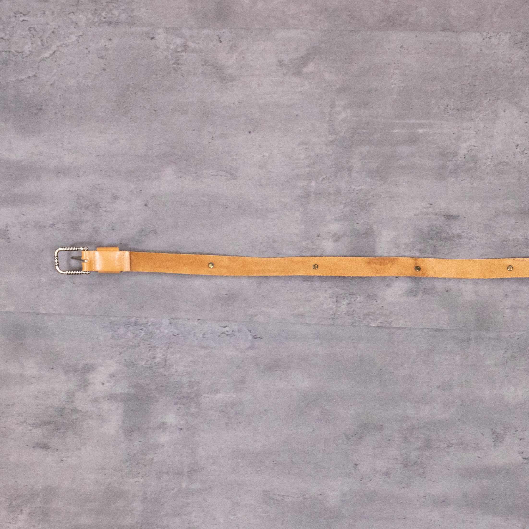 Vintage Vetta Tan Studded Belt Size 28 - 6 Thumbnail