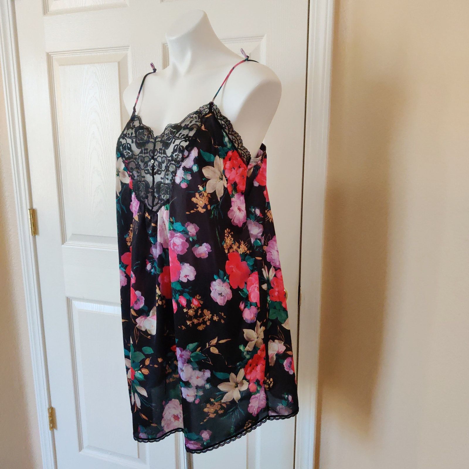 Vintage Vintage Lorraine sexy floral babydoll chemise sz M Size ONE SIZE - 5 Thumbnail