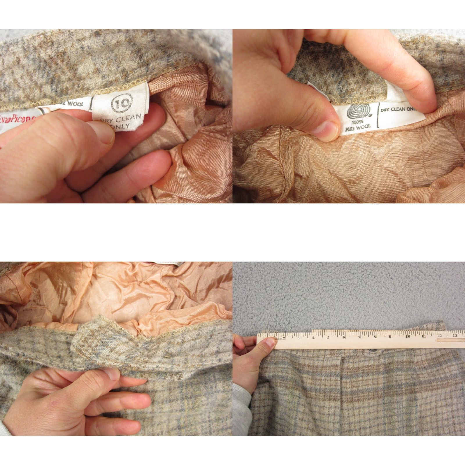 Evan Picone VINTAGE Evan Picone Pants Womens 10 Brown Plaid Wool Dress Straight Size 32" / US 10 / IT 46 - 8 Thumbnail