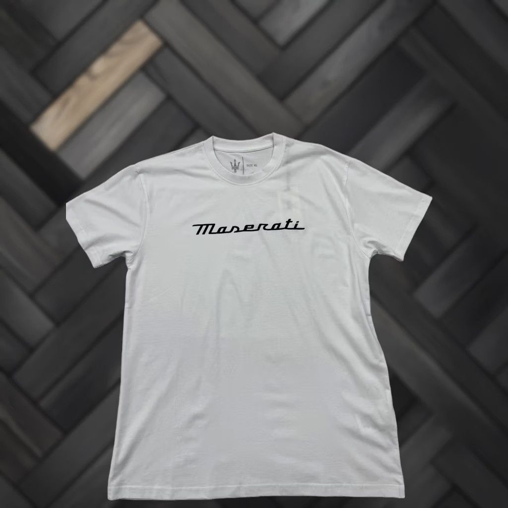 Maserati Maserati White Graphic T-Shirt XL Cotton Crew Neck Mens Size US XL / EU 56 / 4 - 1 Thumbnail