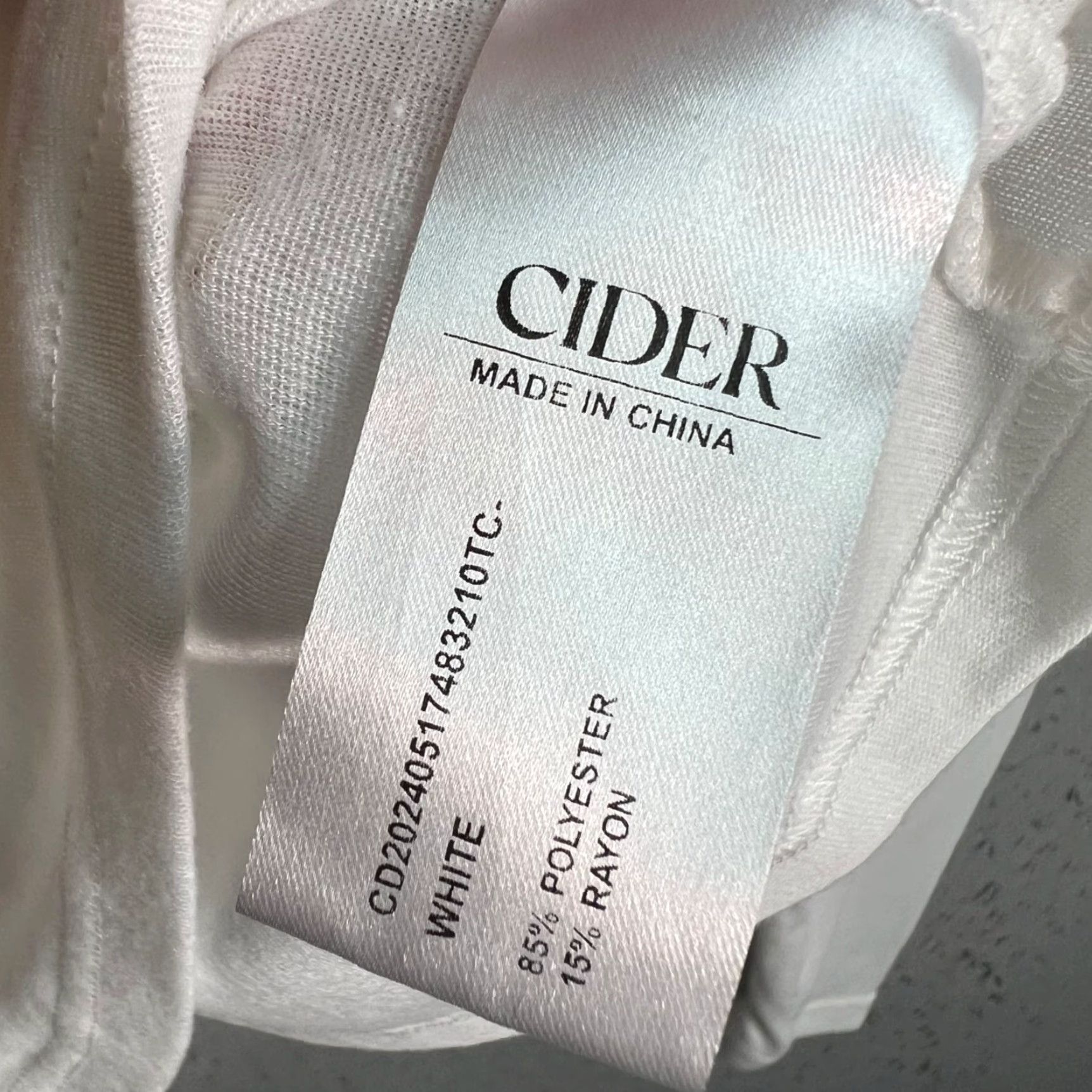 Cider Cider White Long-Sleeve Drape Front Top Small Polyester Blend Womens Shirt Size S / US 4 / IT 40 - 4 Thumbnail