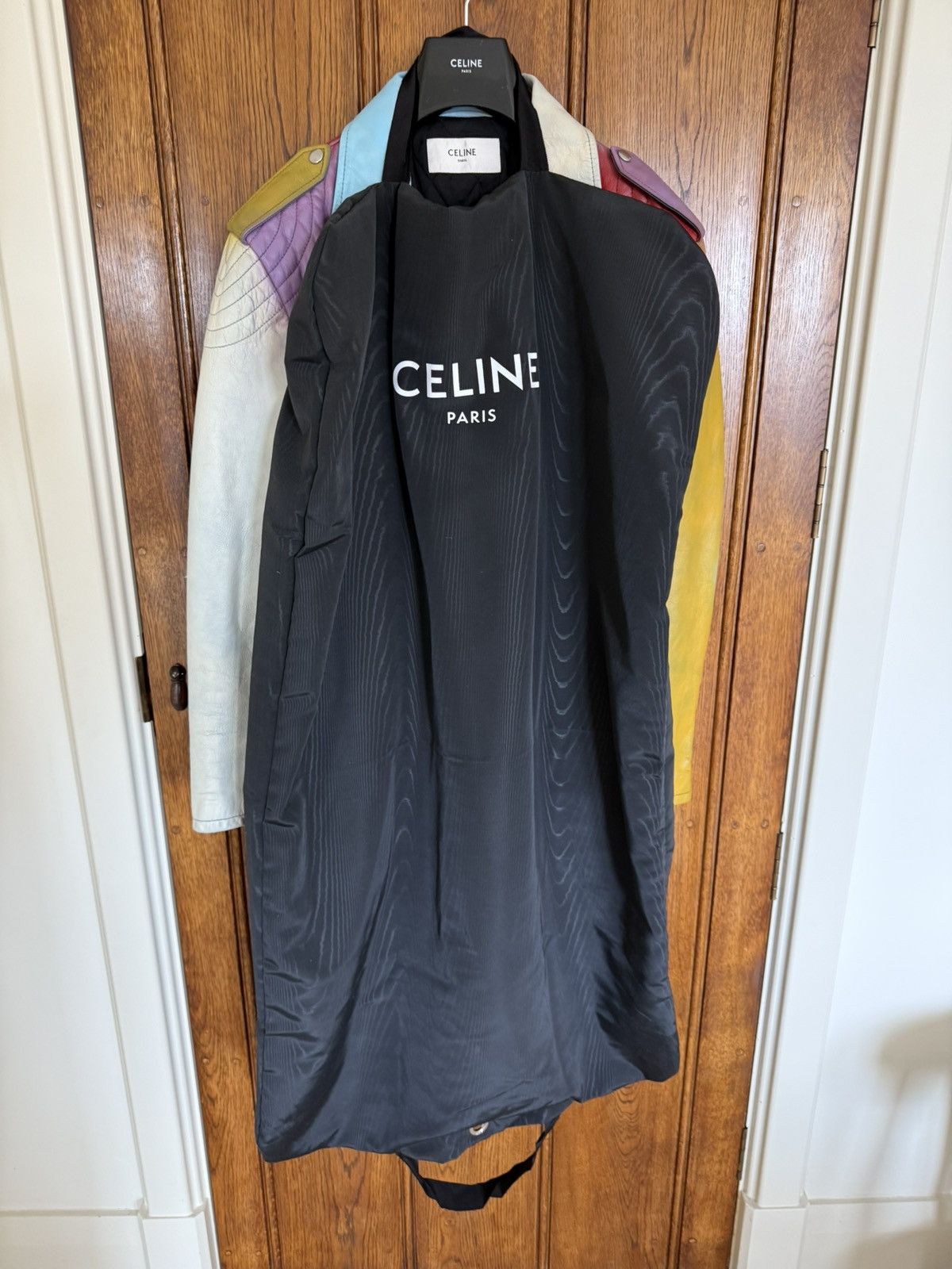Celine $6.4k FW21 Celine multicolour leather biker jacket couture Size US L / EU 52-54 / 3 - 14 Thumbnail