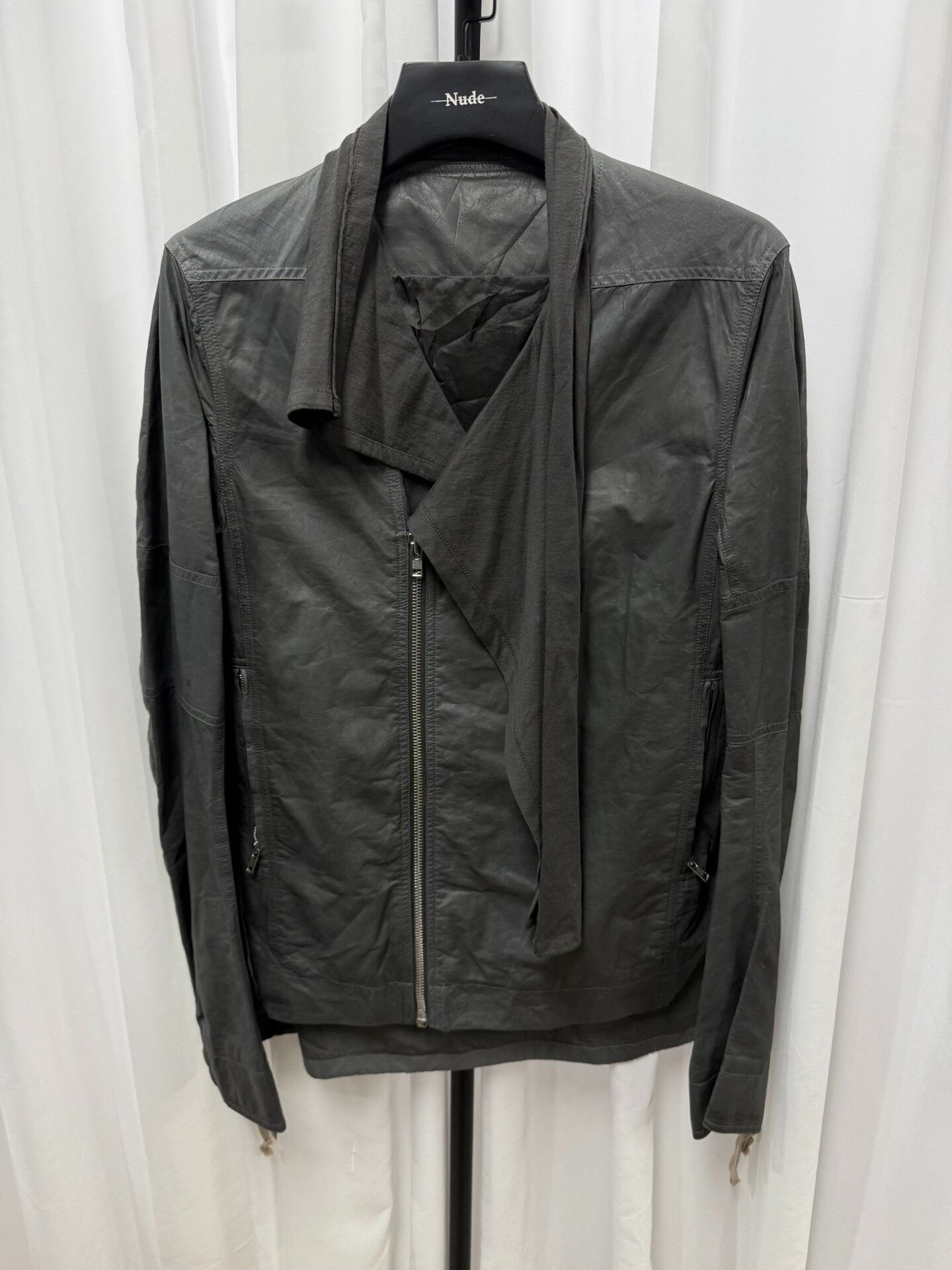 Rick Owens Rick Owens Lambskin Cape Scarf Collar Jacket Size US M / EU 48-50 / 2 - 1 Thumbnail