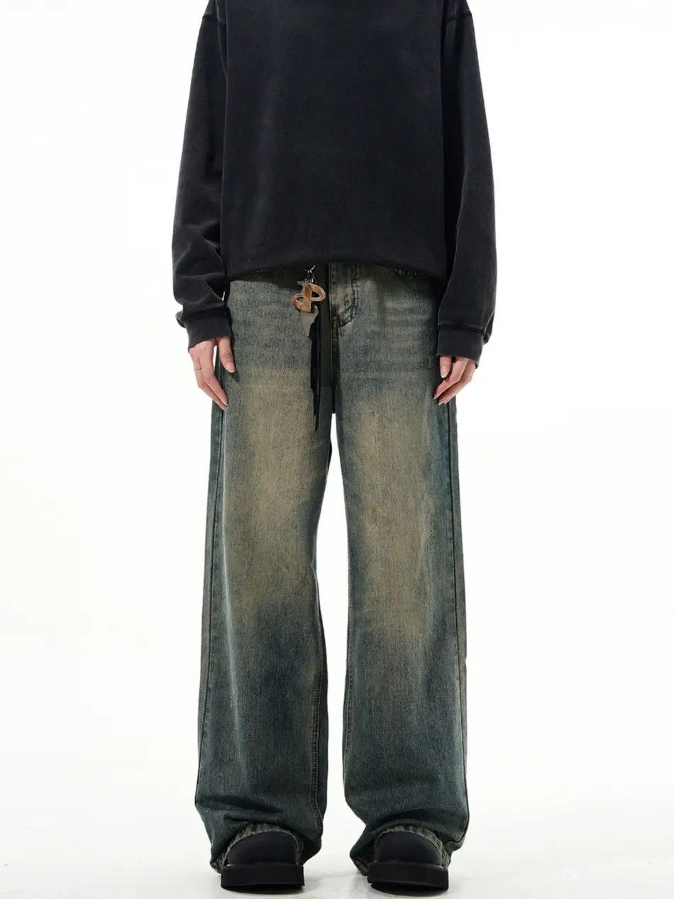 Japanese Brand × Jean Retro loose straight leg wide leg jeans Size US 32 / EU 48 - 6 Thumbnail
