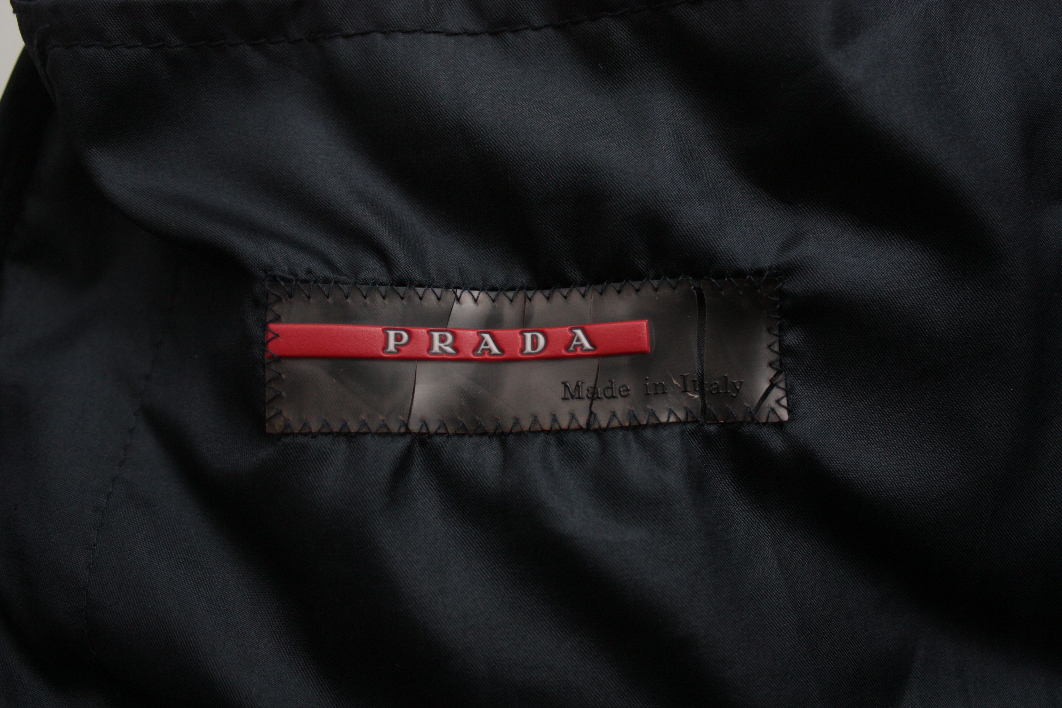 Prada Prada Navy Lightweight Bomber Jacket Men's M Made In Italy Size US M / EU 48-50 / 2 - 6 Thumbnail