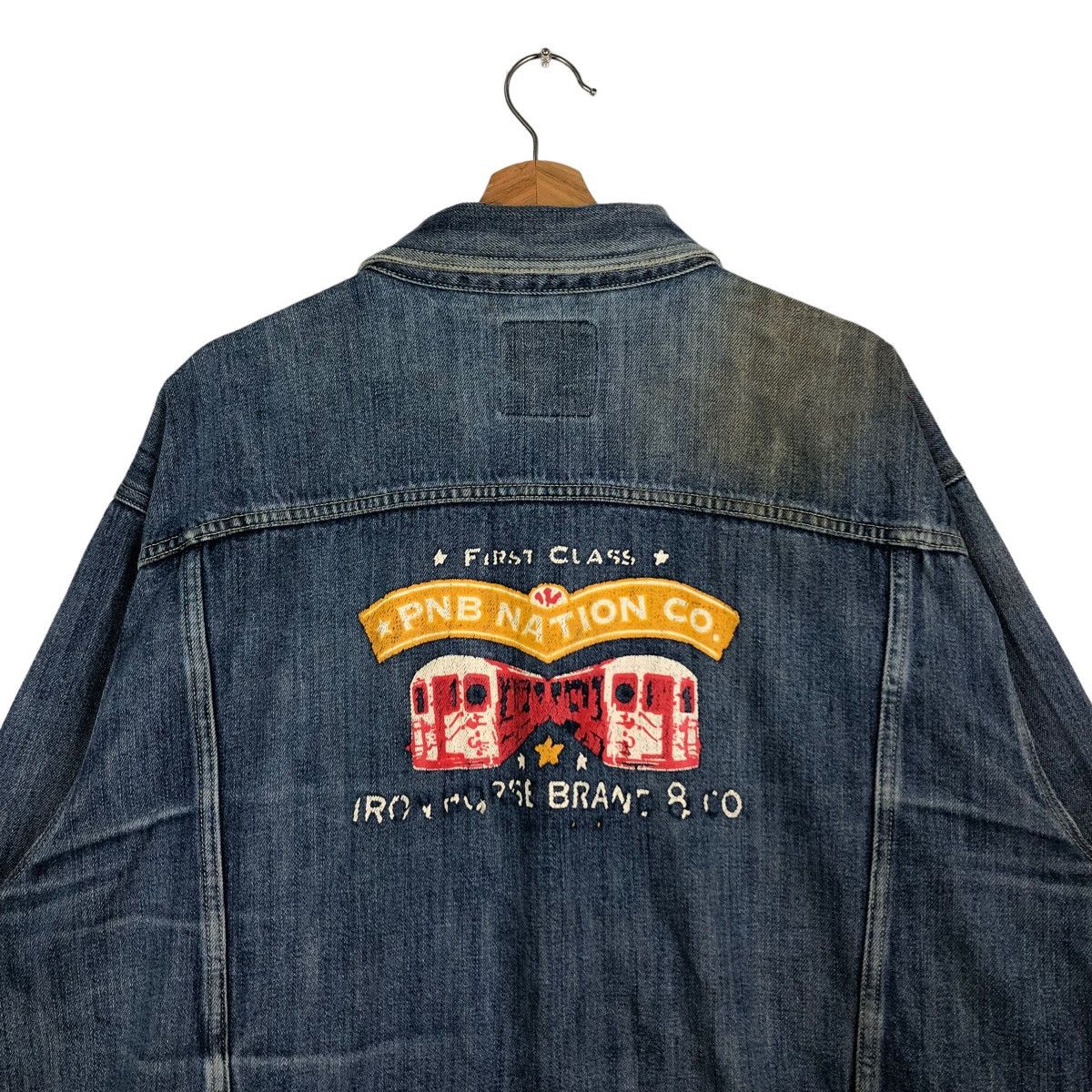 Japanese Brand 🔥90’s Vintage Denim Biker Jacket Iron Horse Big Logo Size US XL / EU 56 / 4 - 9 Thumbnail