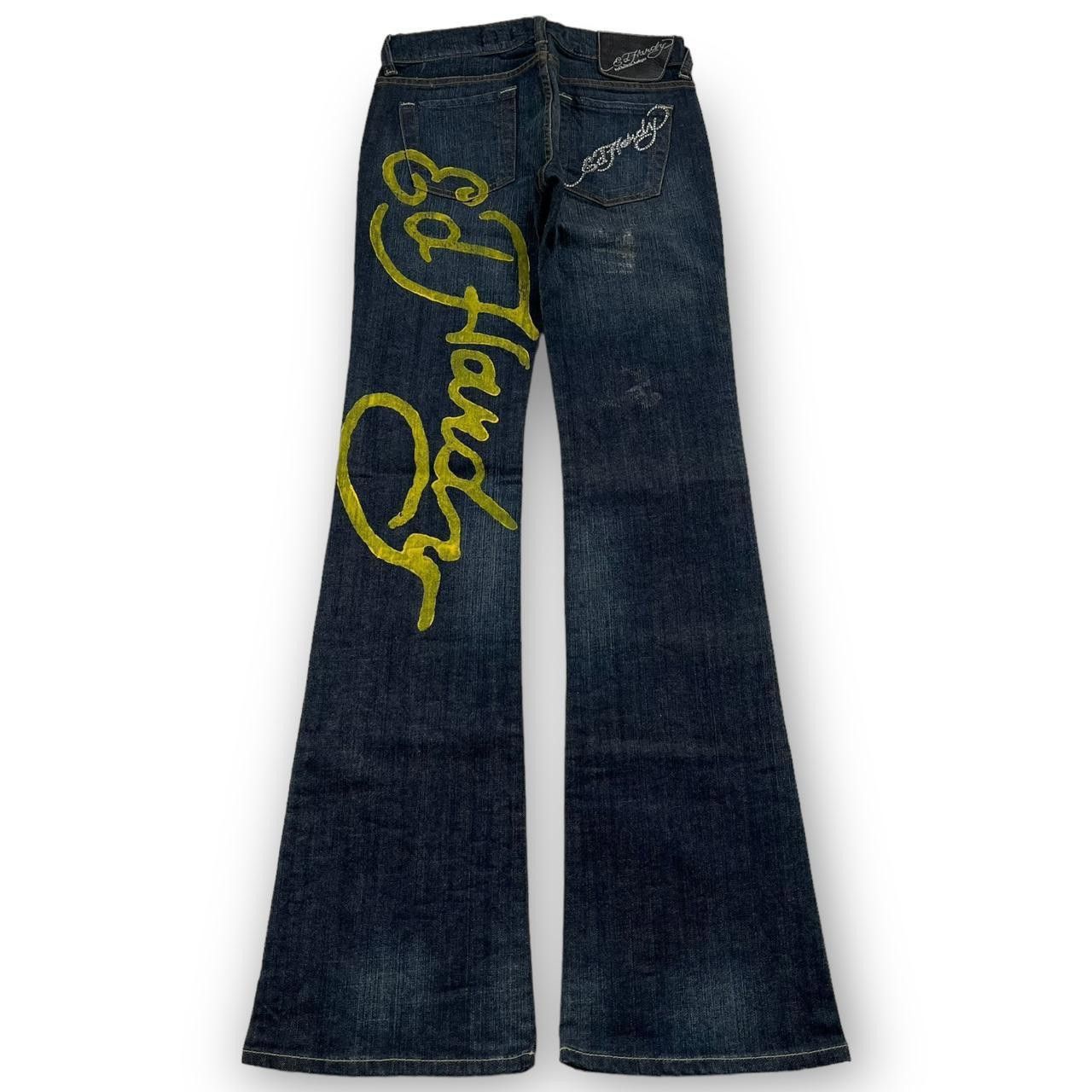Ed Hardy Ed Hardy Women's Navy and Yellow Jeans Size 27" / US 4 / IT 40 - 2 Thumbnail