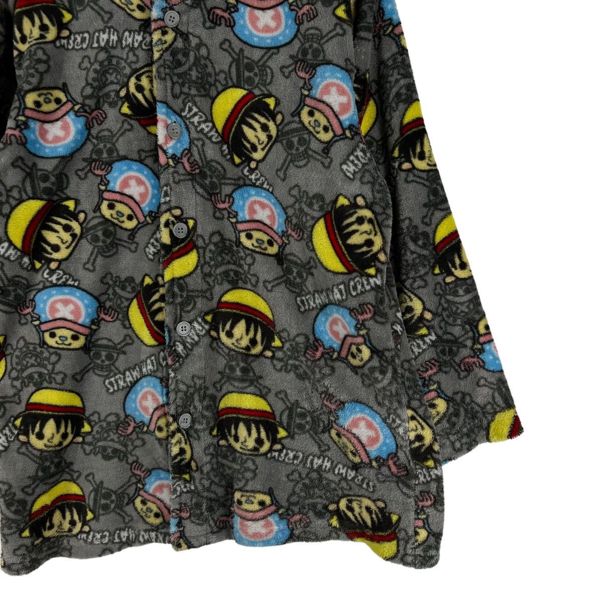 Cartoon Network × Japanese Brand × One Piece 🔥VINTAGE ONE PIECE FLEECE BUTTON JACKET SLEEP Size US L / EU 52-54 / 3 - 5 Thumbnail