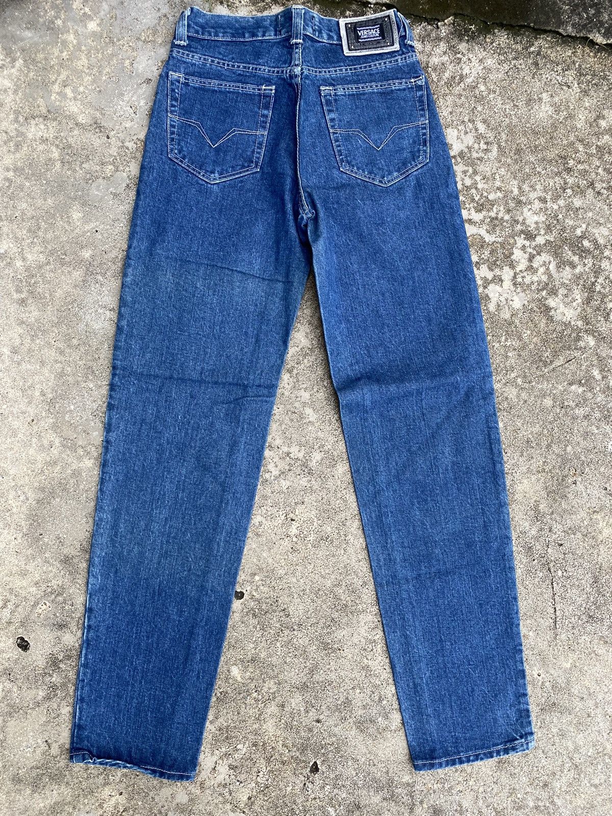 Vintage Vintage 90s Versace Couture Denim Jeans Pants Size 27" / US 4 / IT 40 - 9 Thumbnail