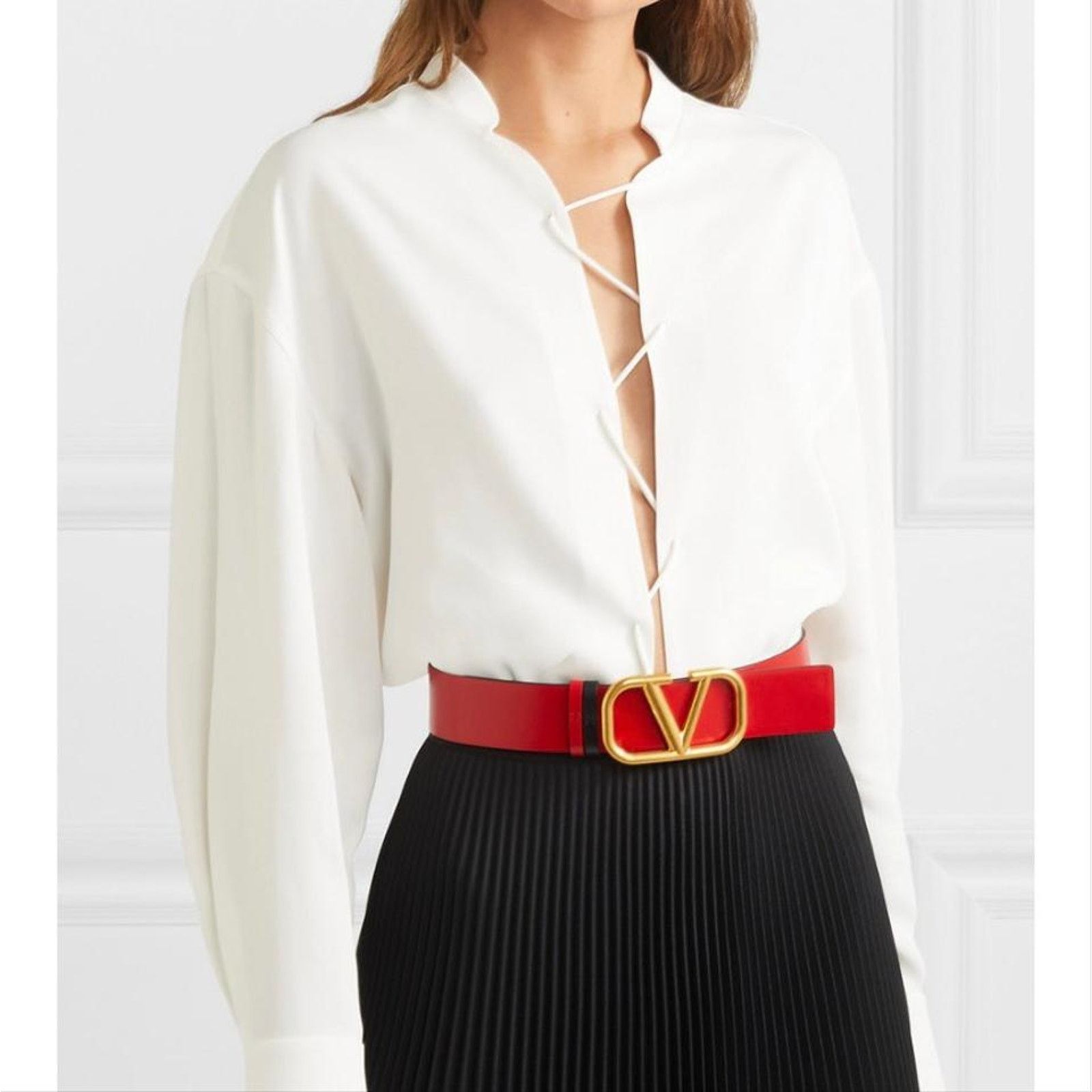 Valentino VLOGO reversible belt size 80 1.6" Size ONE SIZE - 3 Thumbnail