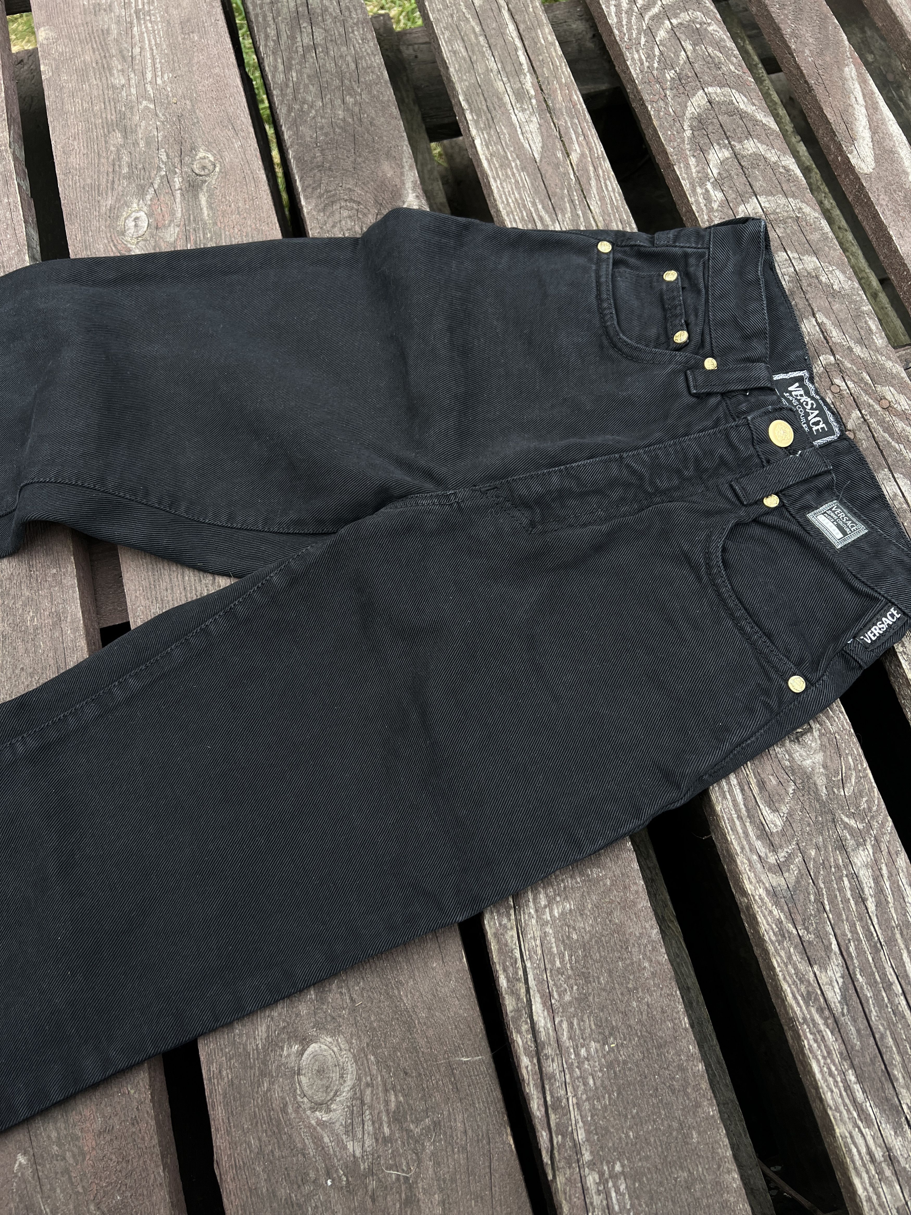 Versace Versace Jeans Couture 90s Vintage Denim Black Jeans Size 24" / US 00 / IT 34 - 16 Thumbnail