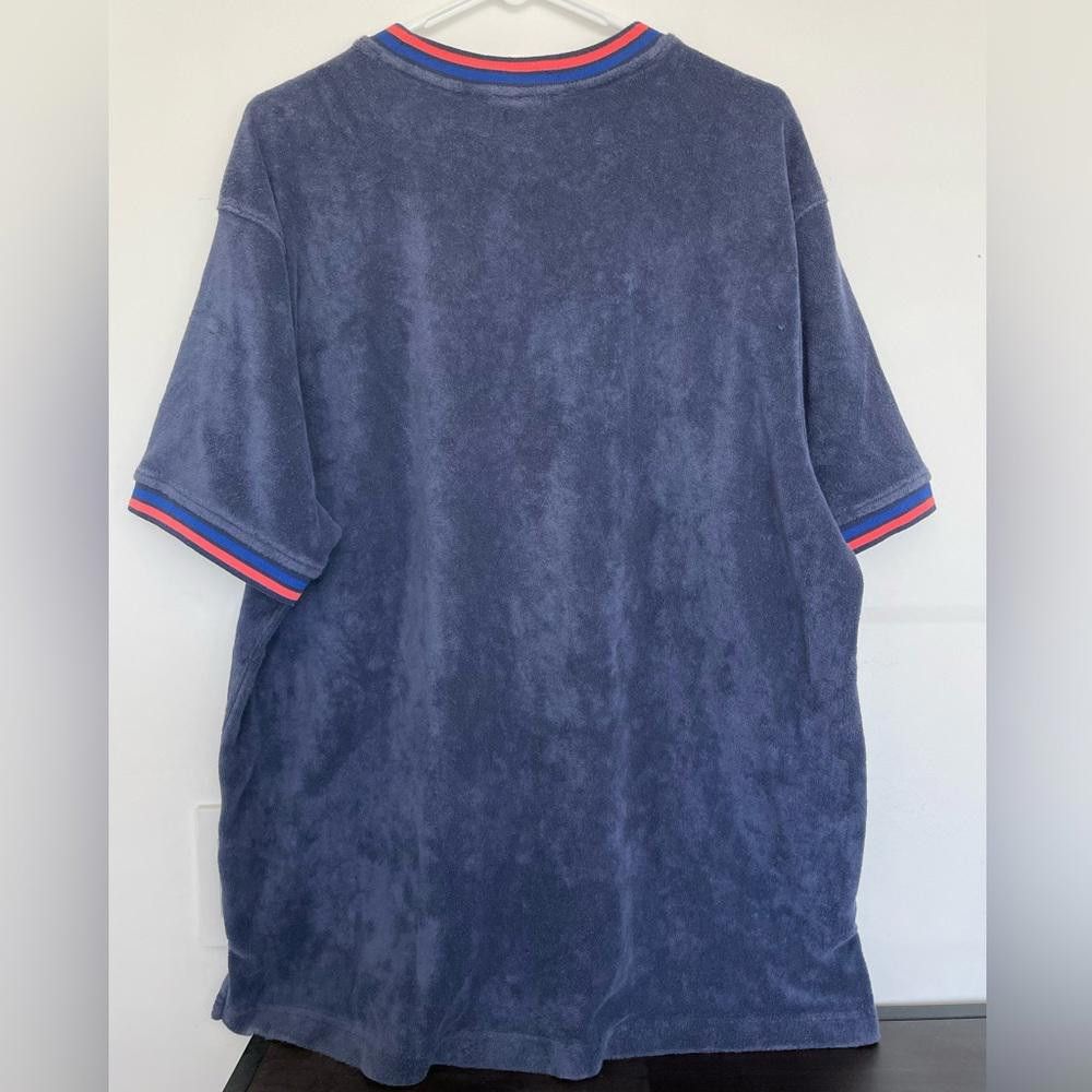 Champion Vintage Retro Champion Mens Terry Short Sleeve Top Navy XL Size US XL / EU 56 / 4 - 3 Thumbnail