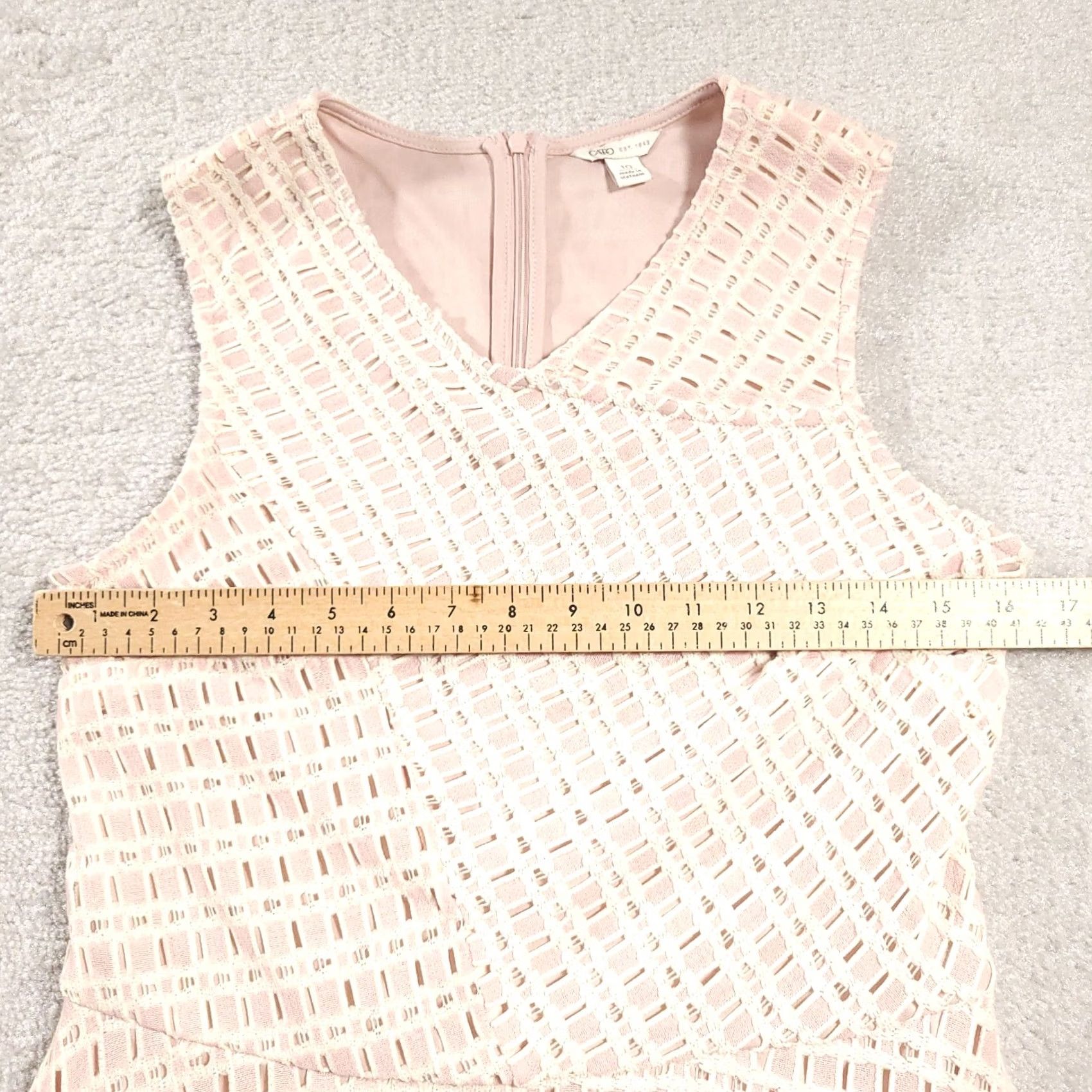Vintage VINTAGE? No — Cato Dress Women's 10 Blush Pink Lined Shift Sleeveless Zip Size L / US 10 / IT 46 - 4 Thumbnail