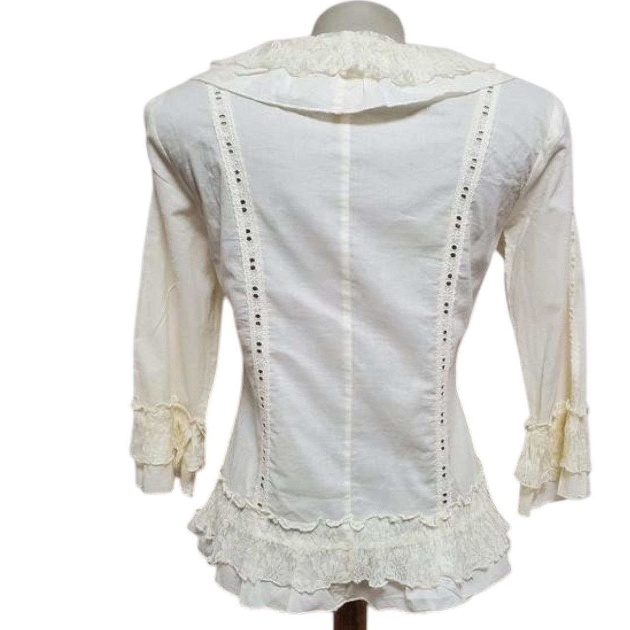 George Cream ruffled blouse brand George sz M Size S / US 4 / IT 40 - 7 Thumbnail