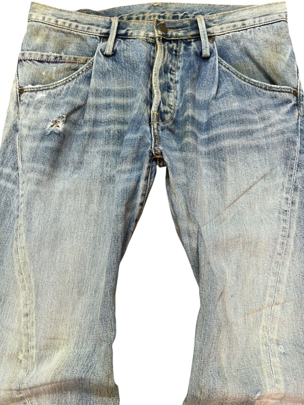 Who Decides War Vintage RNA.Inc Twisted Legs Faded Grunge Denim Size US 31 - 2 Thumbnail