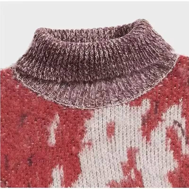 Japanese Brand × Vintage warm oversize sweater with a high collar. Size US XL / EU 56 / 4 - 2 Thumbnail