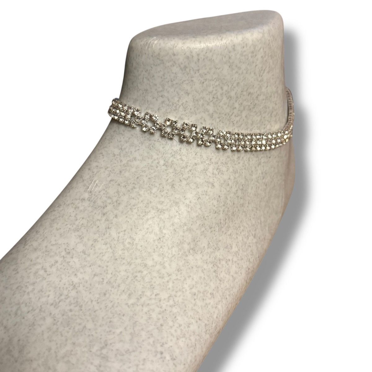 Other Christina Collection tone triple row rhinestone tennis ankle Size ONE SIZE - 2 Thumbnail