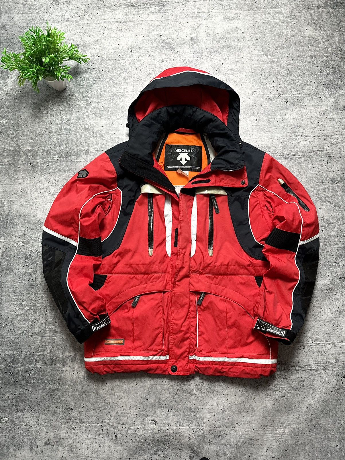 Vintage 90s Descente Ski Goggle Pocket Jacket Titan Thermo
