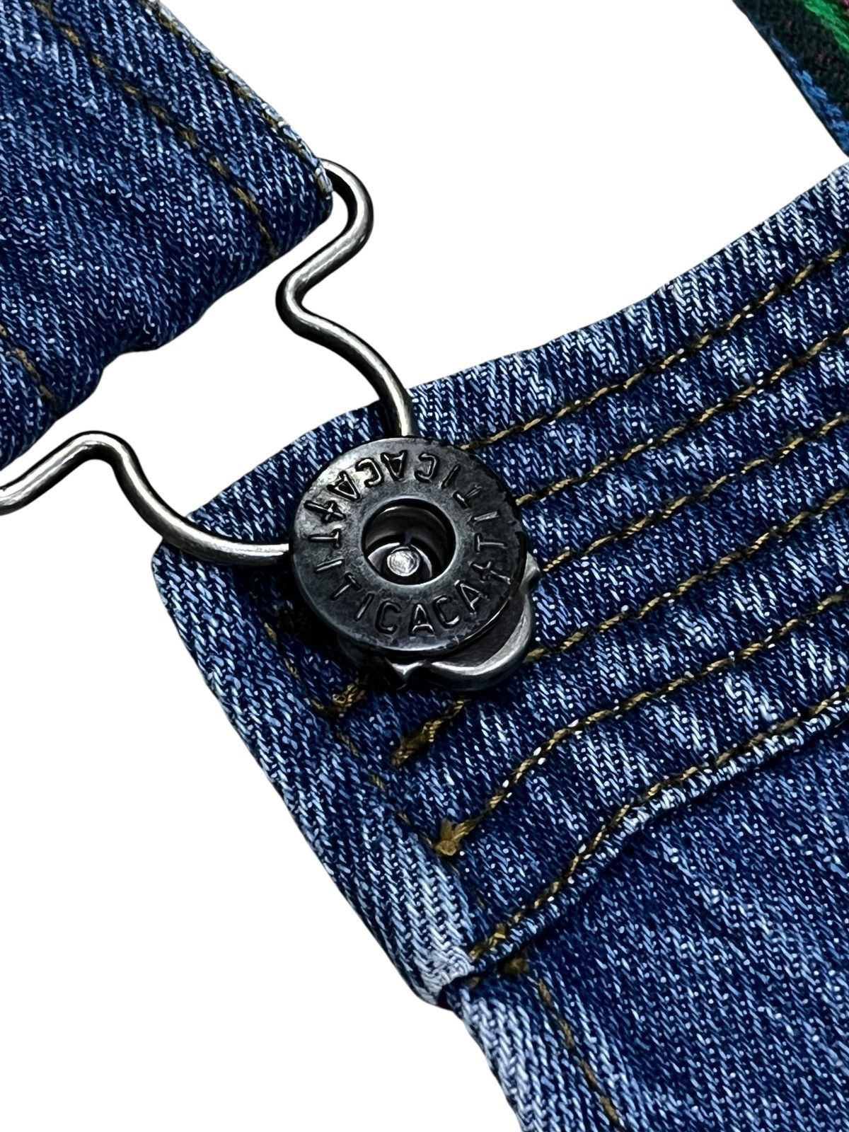 VIBE Vintage TITICACA Baggy Denim Overall w/ Embroidery Size 30" / US 8 / IT 44 - 12 Thumbnail