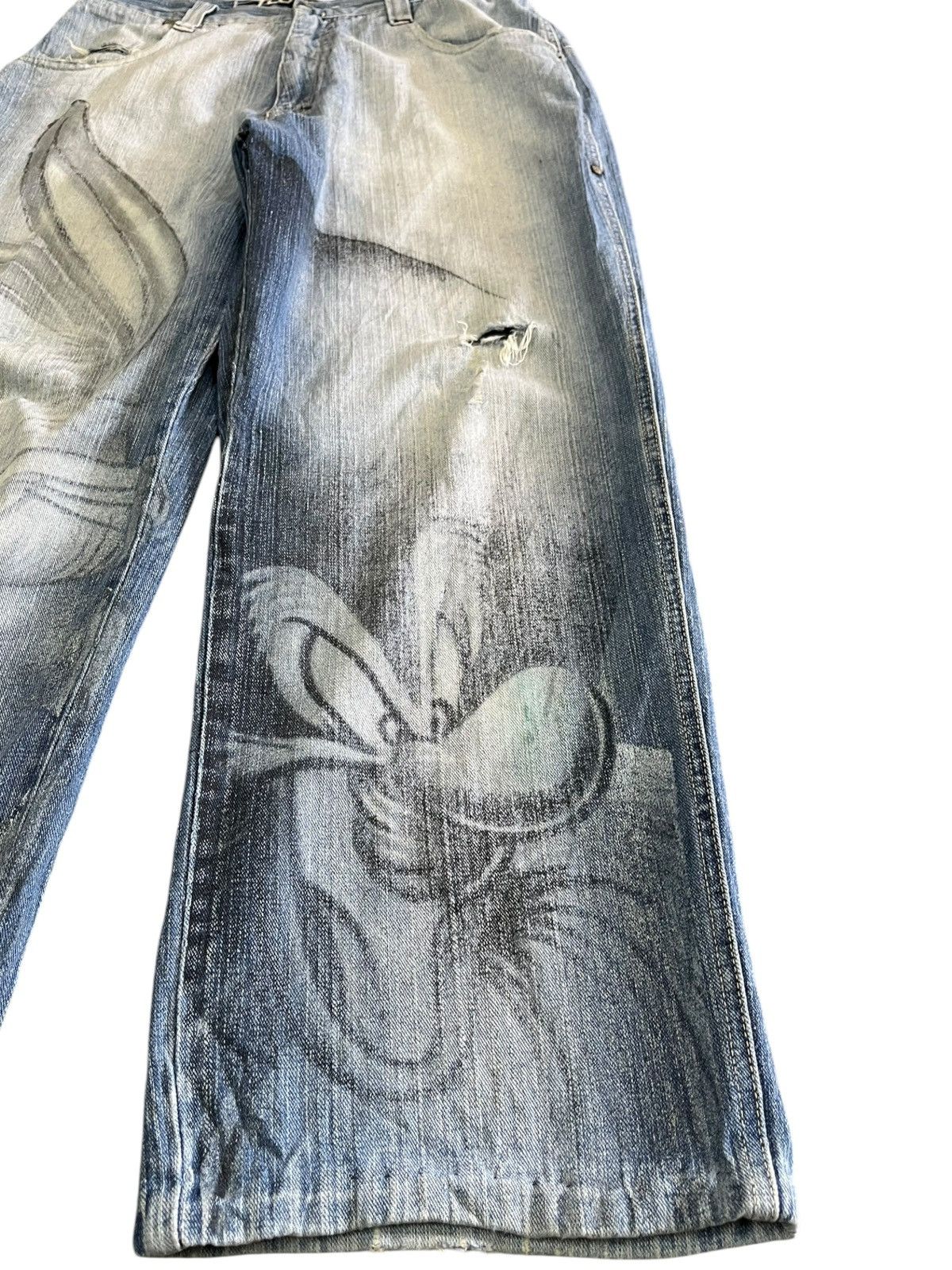 Japanese Brand Vintage Lot 29 Looney Tunes Baggy Denim Size US 32 / EU 48 - 4 Thumbnail