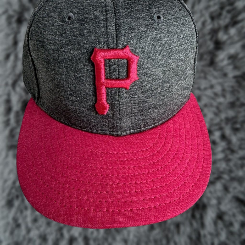 New Era New Era Pittsburgh Pirates 59FIFTY Fitted Hat Size 7 3/8 Pink Gray Multicolor Authentic Baseball Cap Adults Mens Womens Unisex Casual Sports Size ONE SIZE - 1 Thumbnail