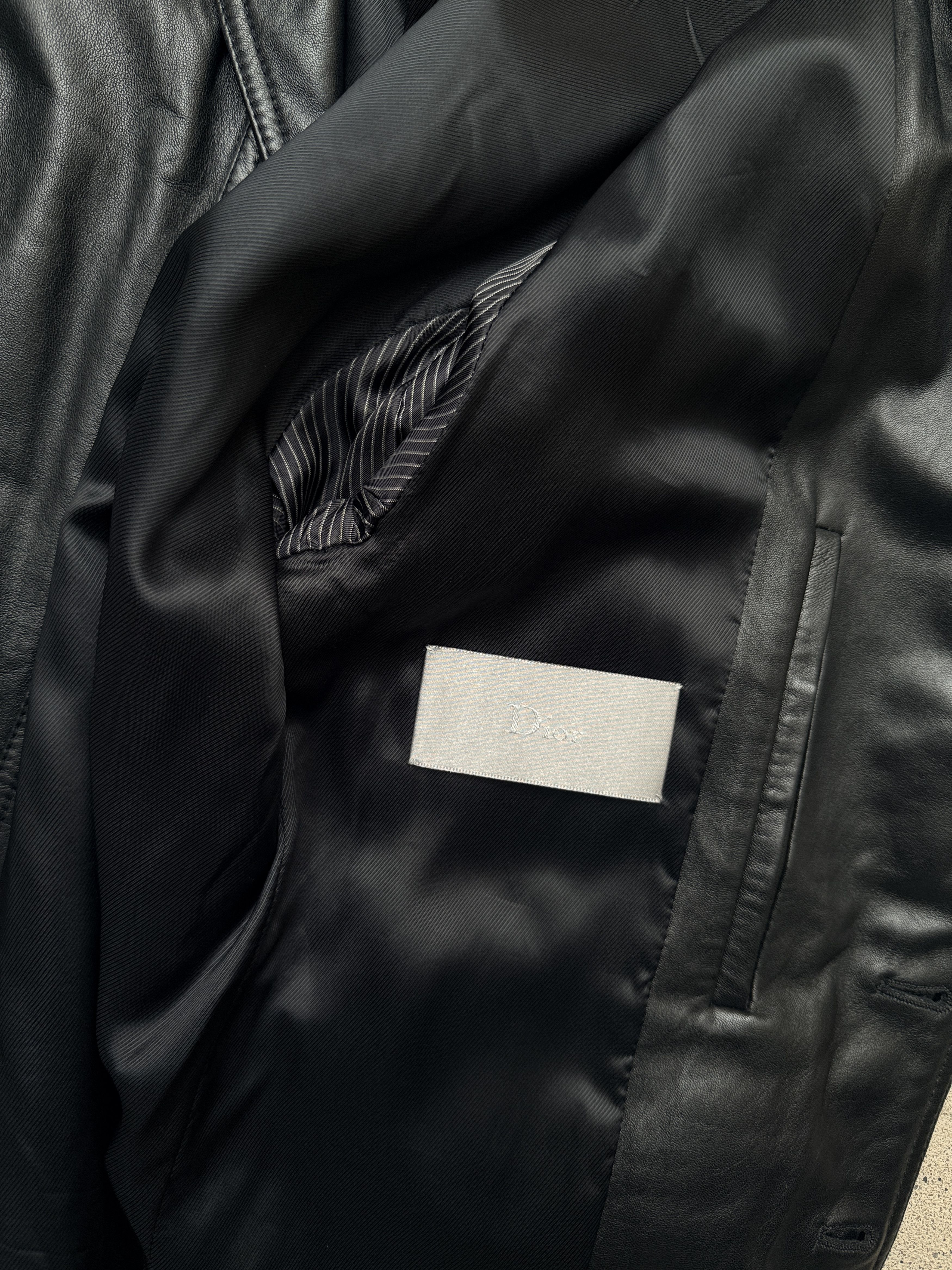 Dior dior homme black leather jacket ss08 spring summe 2008 48 Size US M / EU 48-50 / 2 - 11 Thumbnail