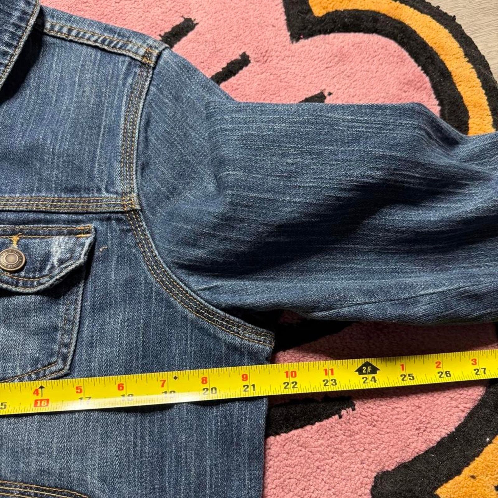 Old Navy Vintage Y2K Old Navy Denim Trucker Jean Jacket Women's XL Size XL / US 12-14 / IT 48-50 - 4 Thumbnail