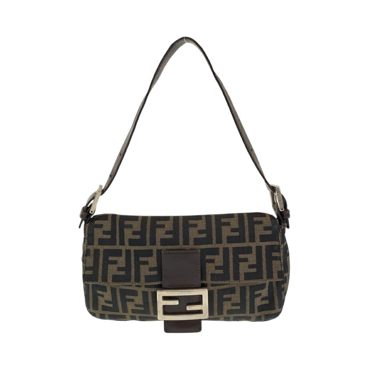 Fendi Fendi Fendi Vintage Mamma Bucket Brown Canvas Leather Bag Leather Handbag Size ONE SIZE - 1 Thumbnail