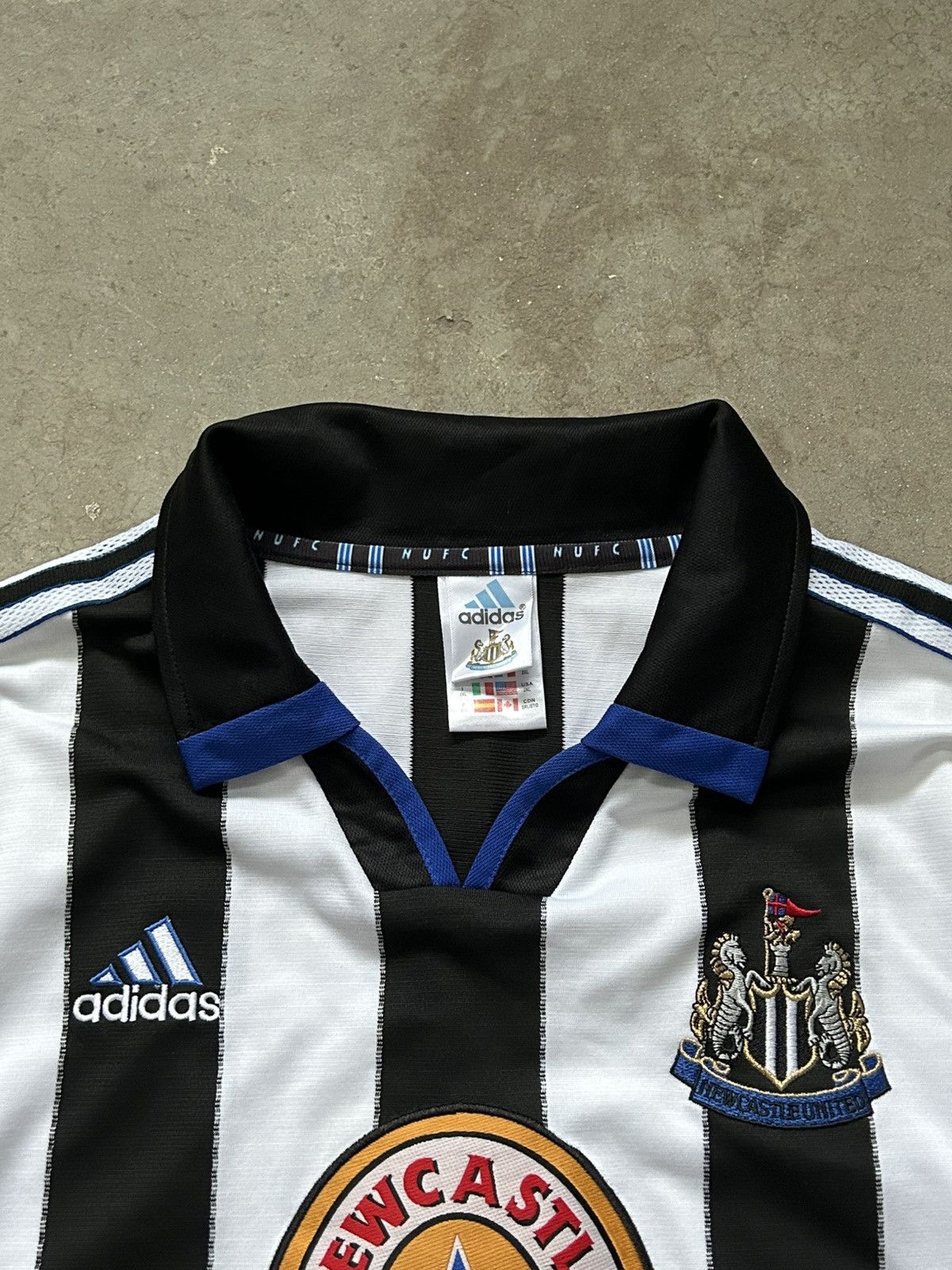 Adidas Adidas Newcastle United 1999/2000 Home Long Sleeve Jersey Size US XXL / EU 58 / 5 - 6 Thumbnail